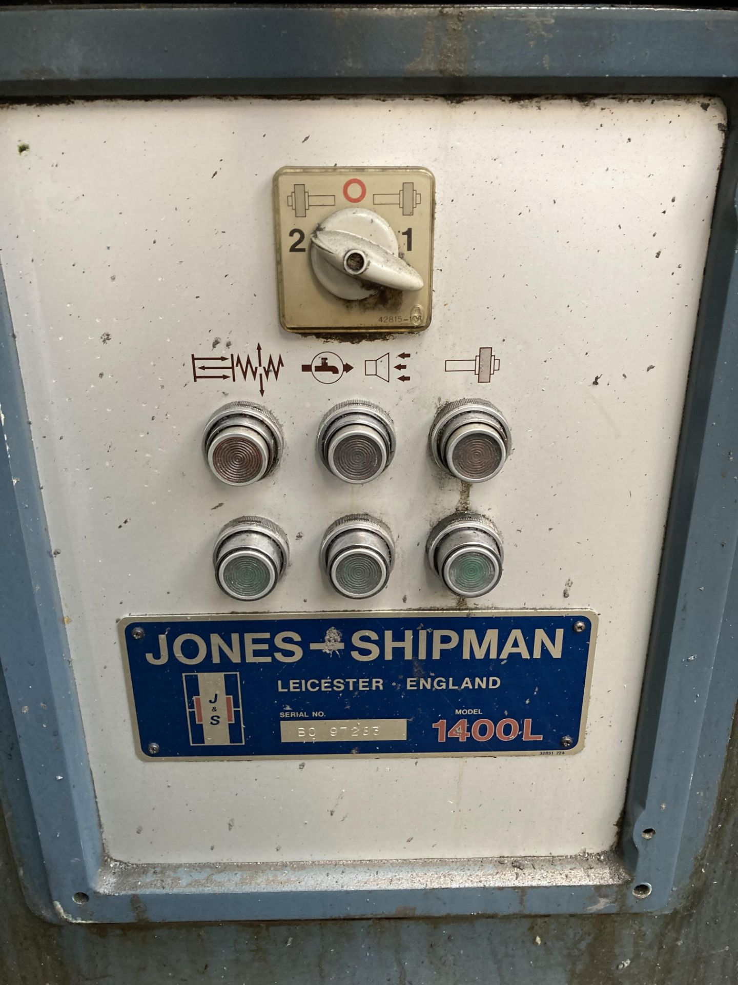 Jones & Shipman 1400L horizontal surface grinder, Serial No. BC97283 with 9" magnetic chuck, coolant - Image 3 of 3