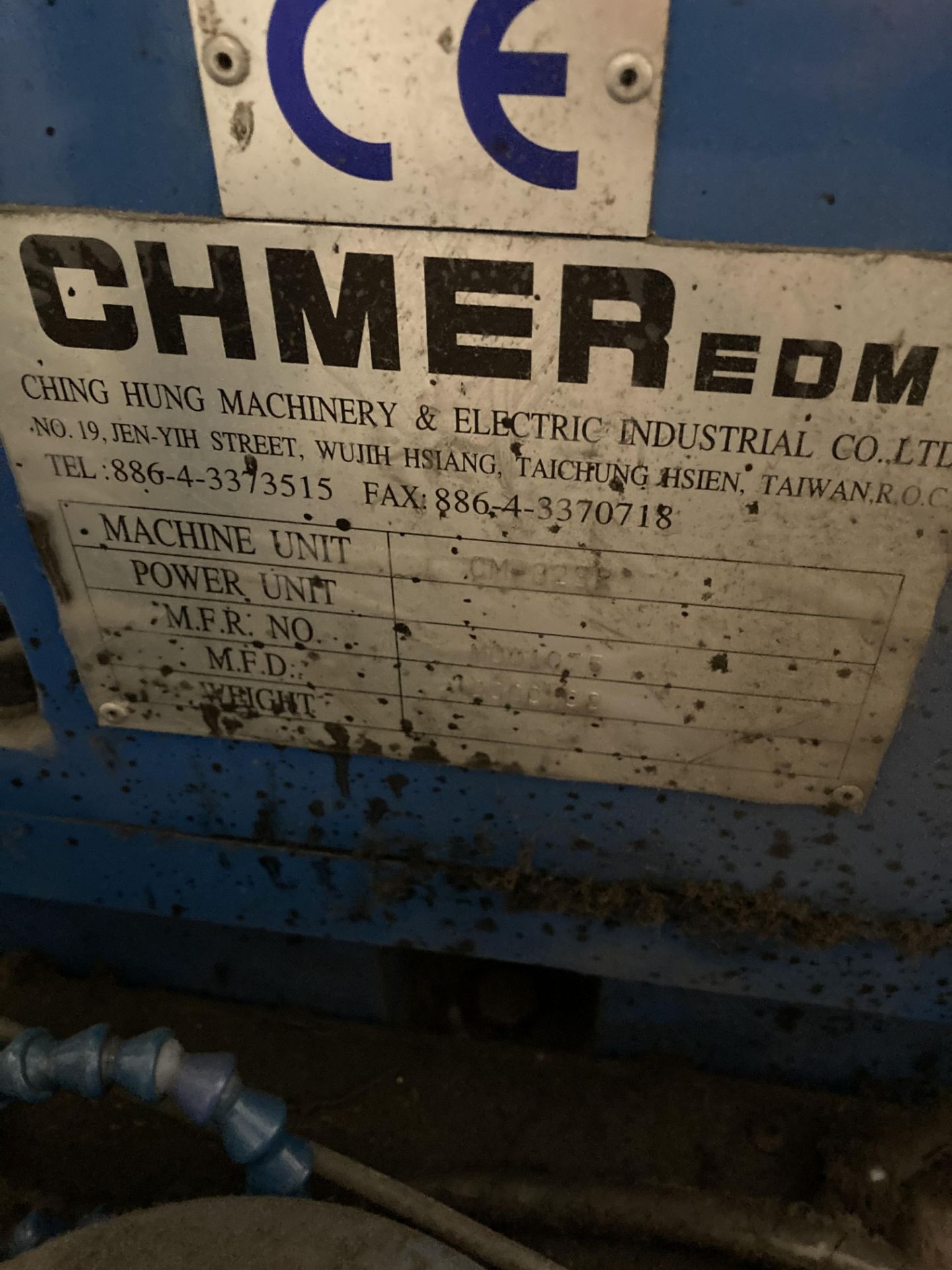 Chmer CM 323-R 3 axis electrical discharge machine, Serial No. M001075 (2000), table size 500mm x - Image 5 of 5