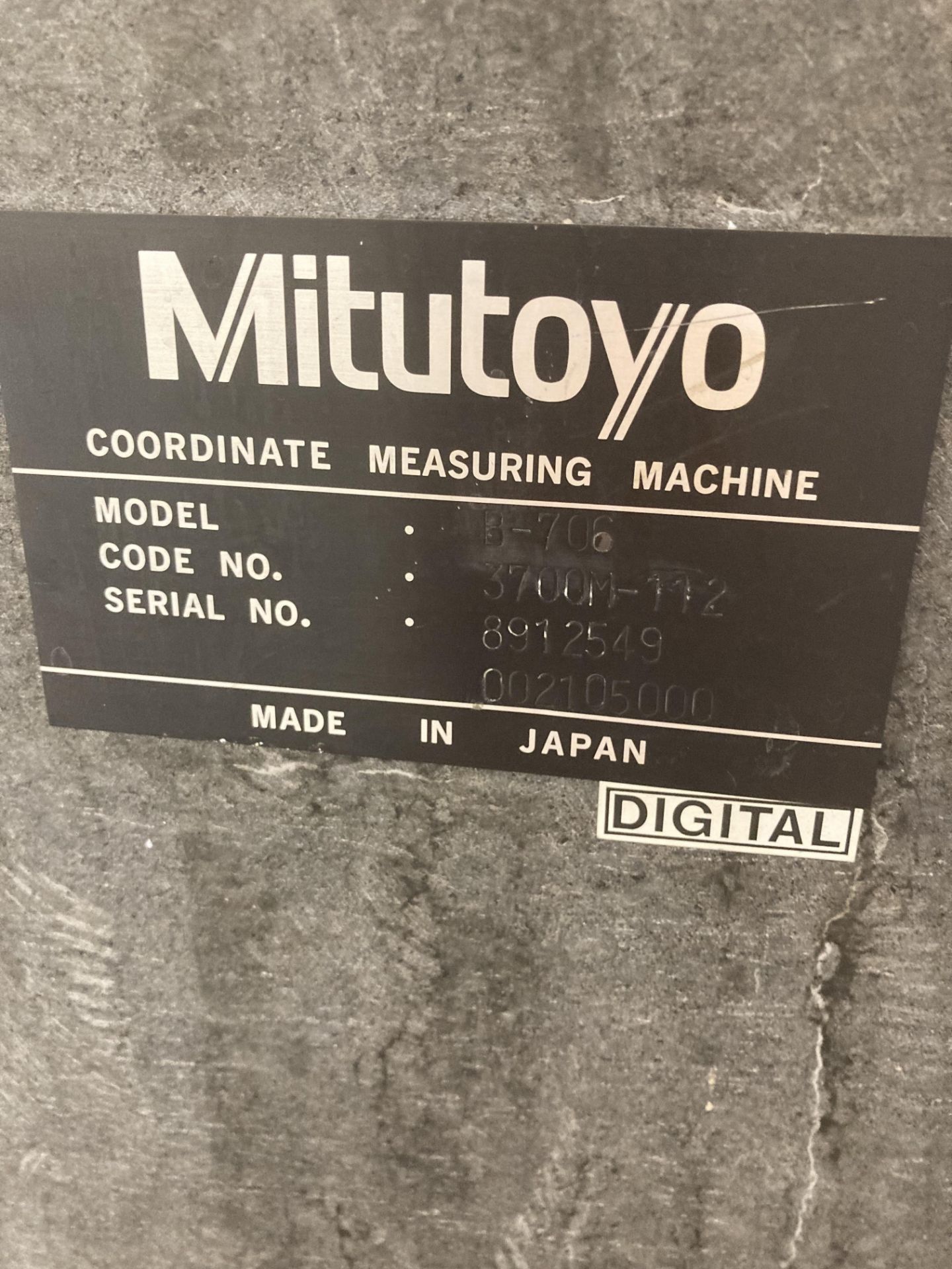 Mitutoyo B706 cordinate measuring machine Serial No. 8912549 (2011) with Renishaw MH20i - Bild 4 aus 5