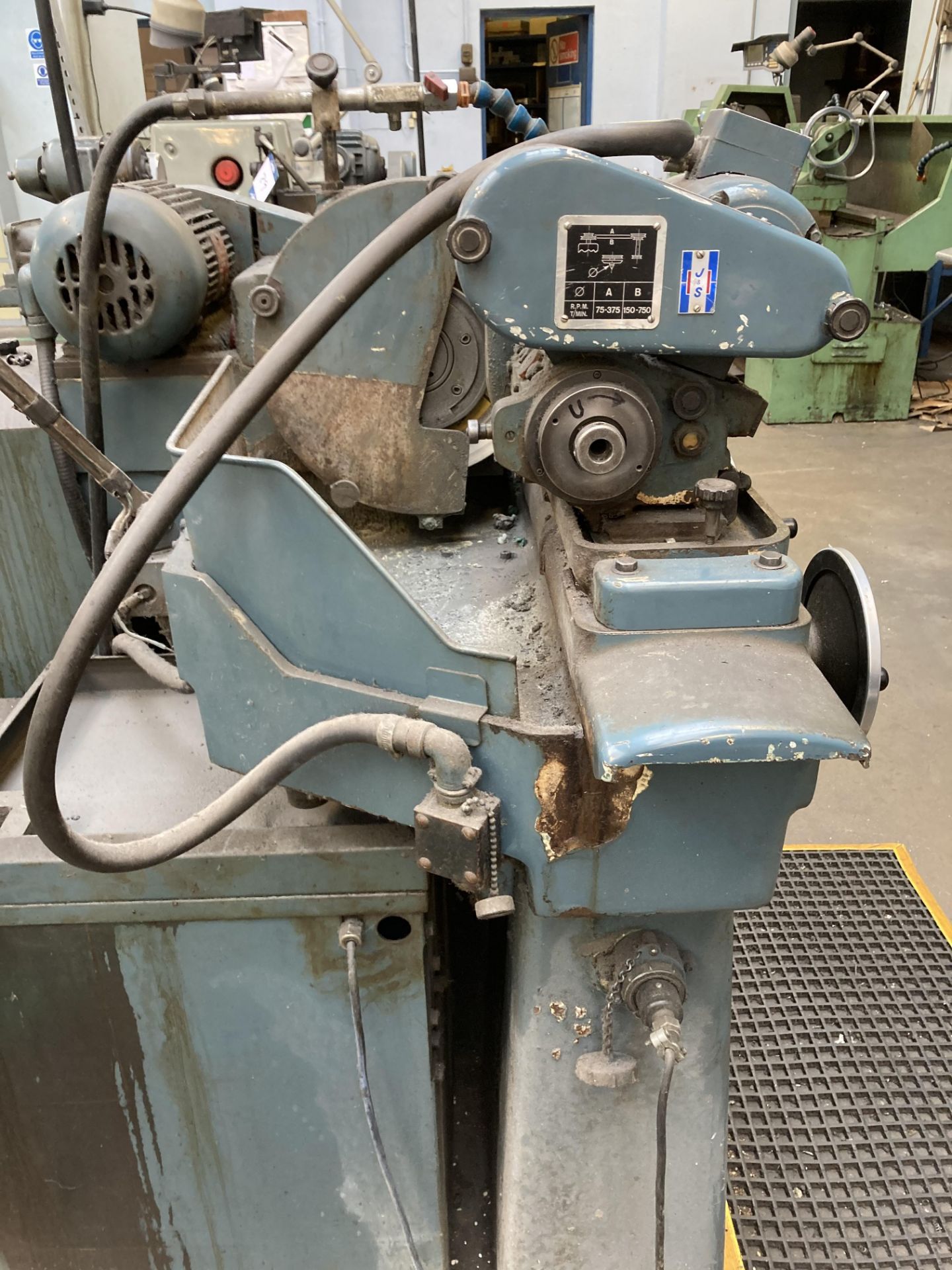 Jones & Shipman 1212E cylindrical grinder, Serial No. BO73393, table size 18" x 4" with coolant - Image 3 of 4