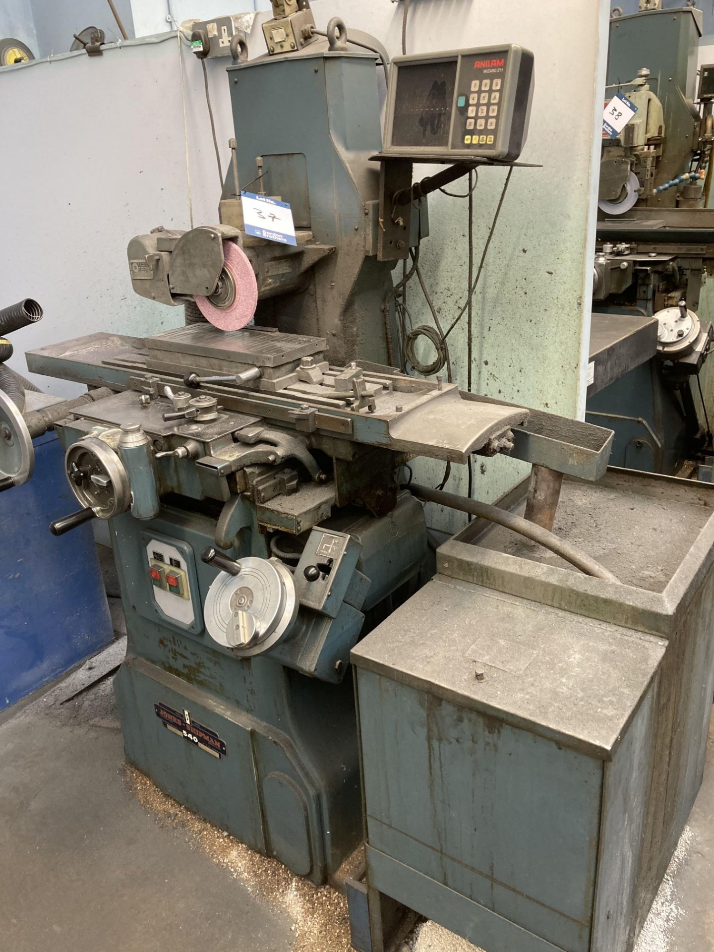 Jones & Shipman 540P 6" x 18" horizontal surface grinding machine, Serial No. 69132-1787/175,