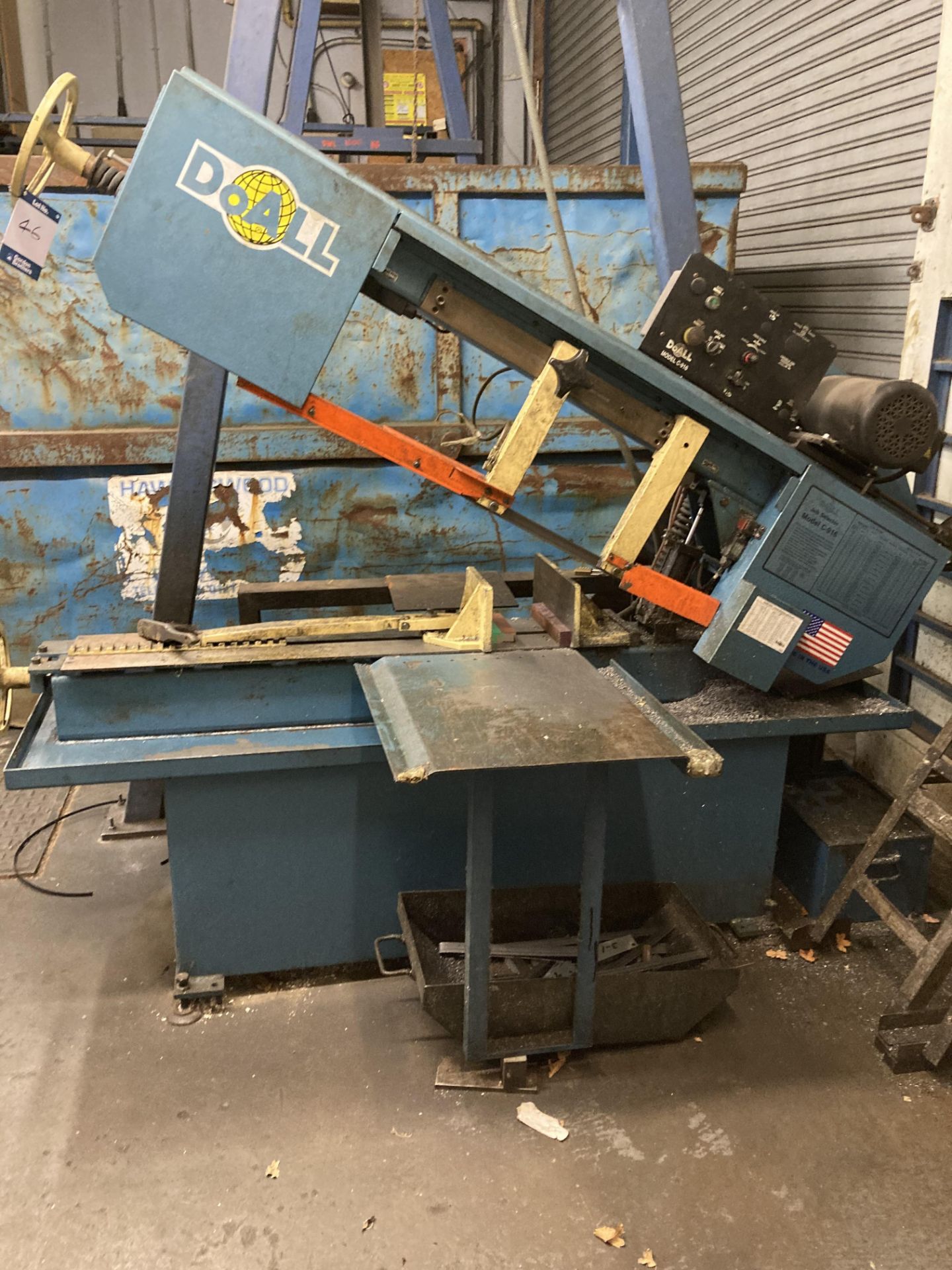 Doall C916M horizontal metal cutting bandsaw, Serial No. 527-062048 (2006), band length 4014mm,