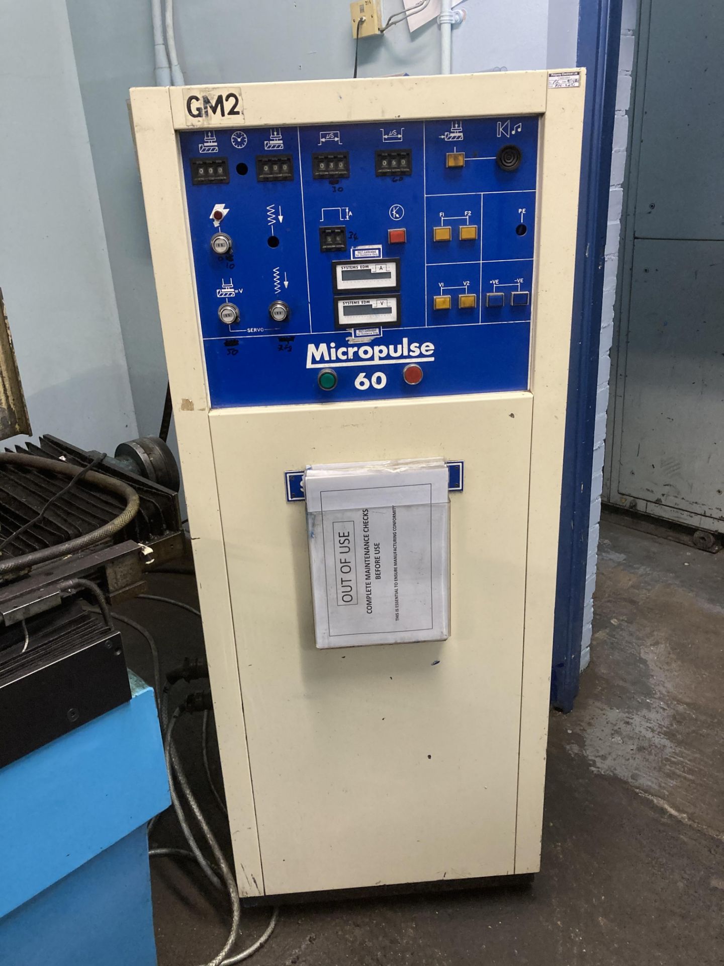 Wickman EDM 1 electrical discharge machine, Serial No. n/a , table size 600mm x 400mm with - Image 2 of 5
