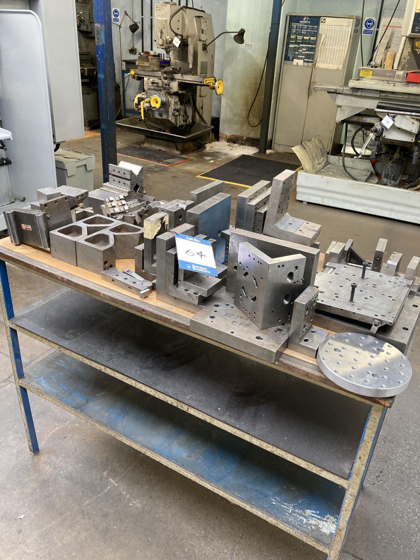 Various angle plates, vee slots & setting out plates