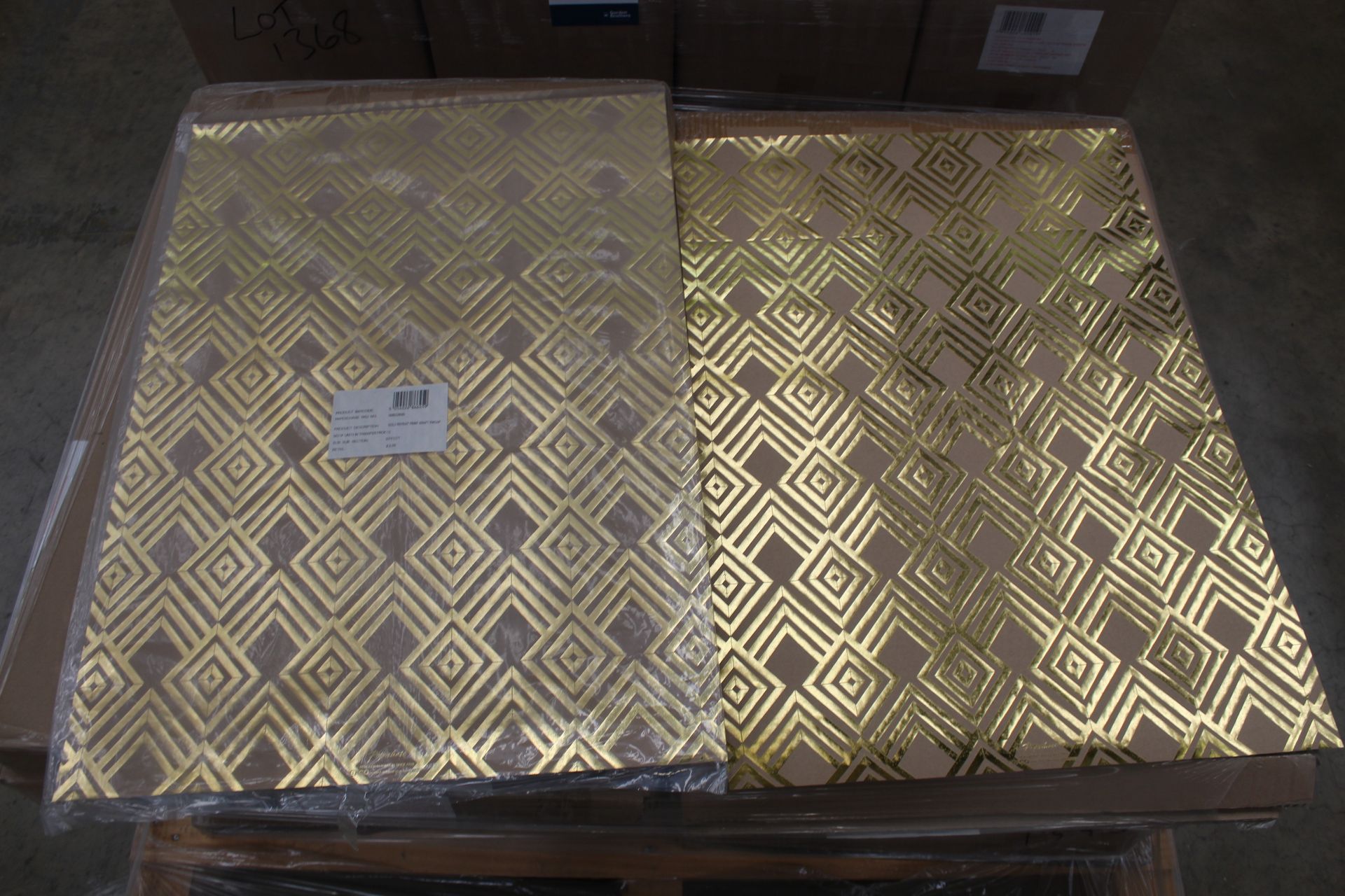 3800x Gold Repeat Print Kraft Flat Wrap Total Retail: £7600 (Gift Wrap & Accessories) (1PG111A) - Image 2 of 2