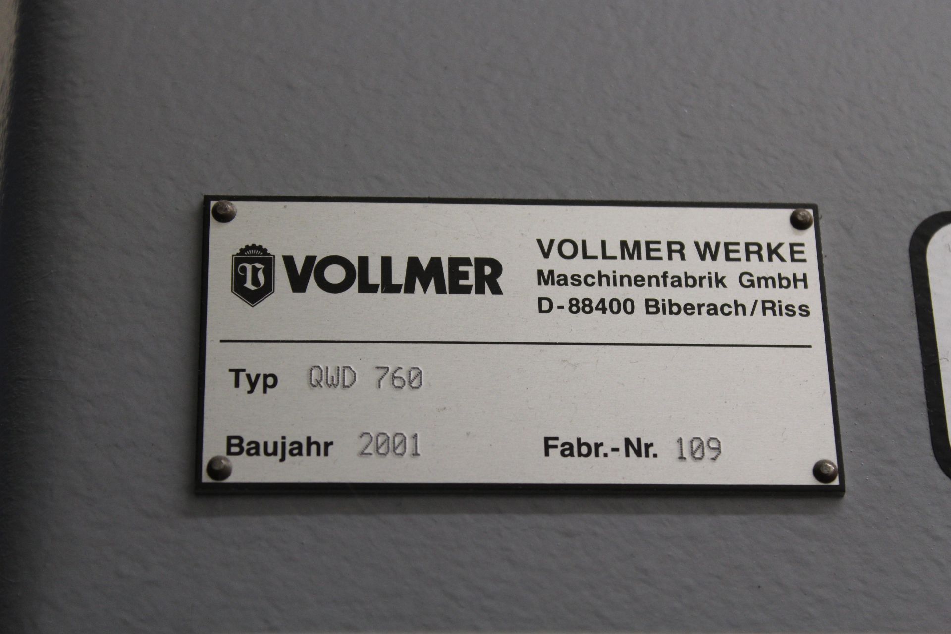 Vollmer QWD 760 5 axis horizontal wire cut EDM machine, Serial No. 109 (2001) weight: 4,600 kg, - Image 9 of 15