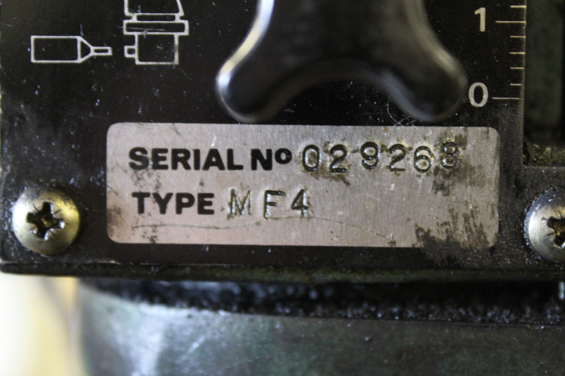 Meddings MF4 single spindle pillar drill, Serial No. 029268 with rise & fall table - Image 3 of 3