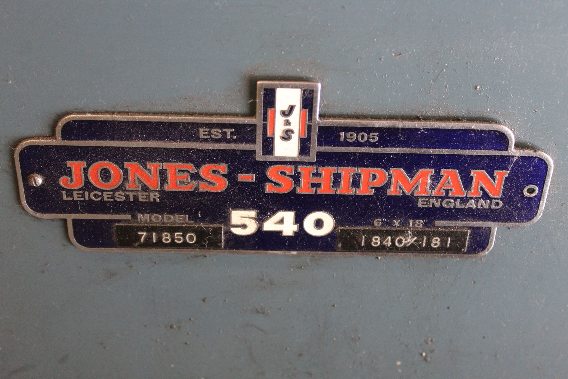 Jones & Shipman 540 horizontal surface grinder, Serial No. 71850/1840/181, capacity: 450mm x - Bild 3 aus 9