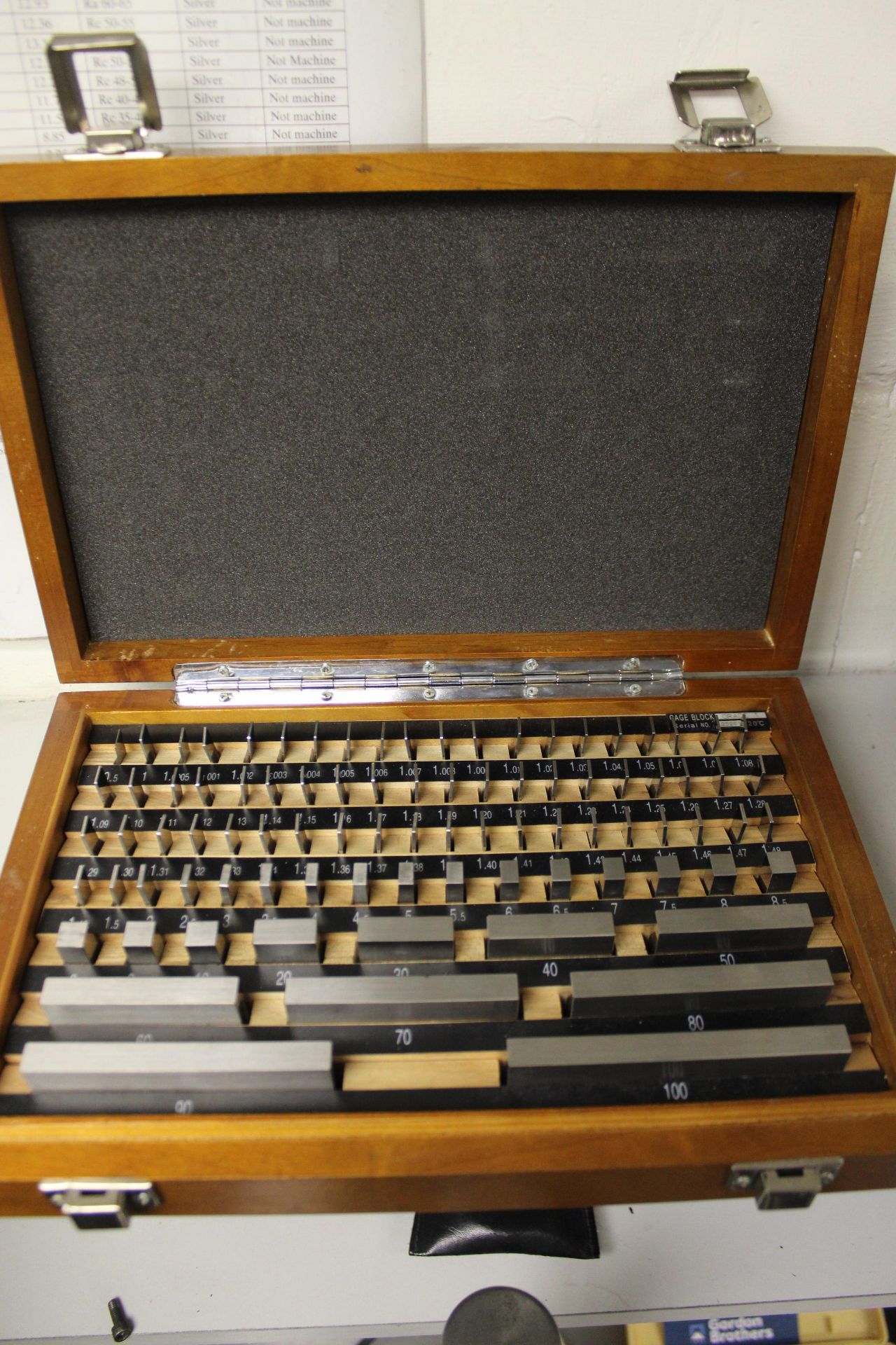 Midland Metrology Grade 1 gauge block set Serial No. 25261