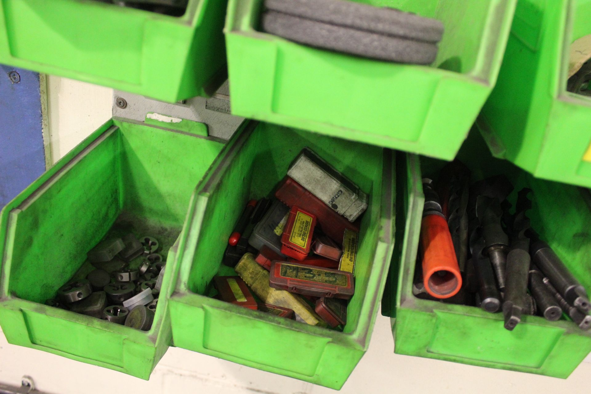 Tool board of various Draper and Chrome-Vandium Wrenches with lin bins of assorted drill bits, - Image 3 of 4