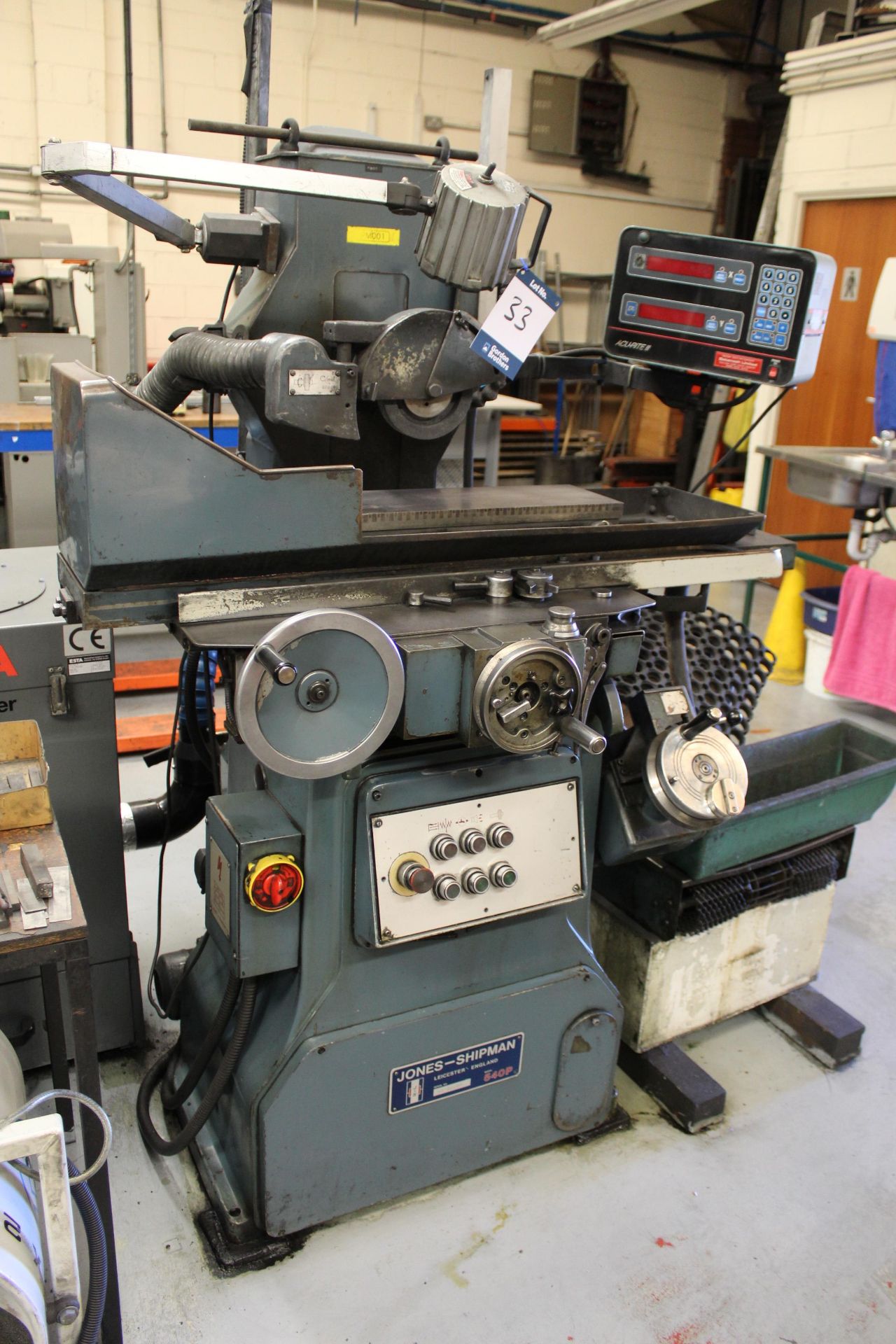 Jones & Shipman 540P hydraulic surface grinder, Serial No. BO96/92, capacity: 450mm x 150mm, - Image 2 of 10