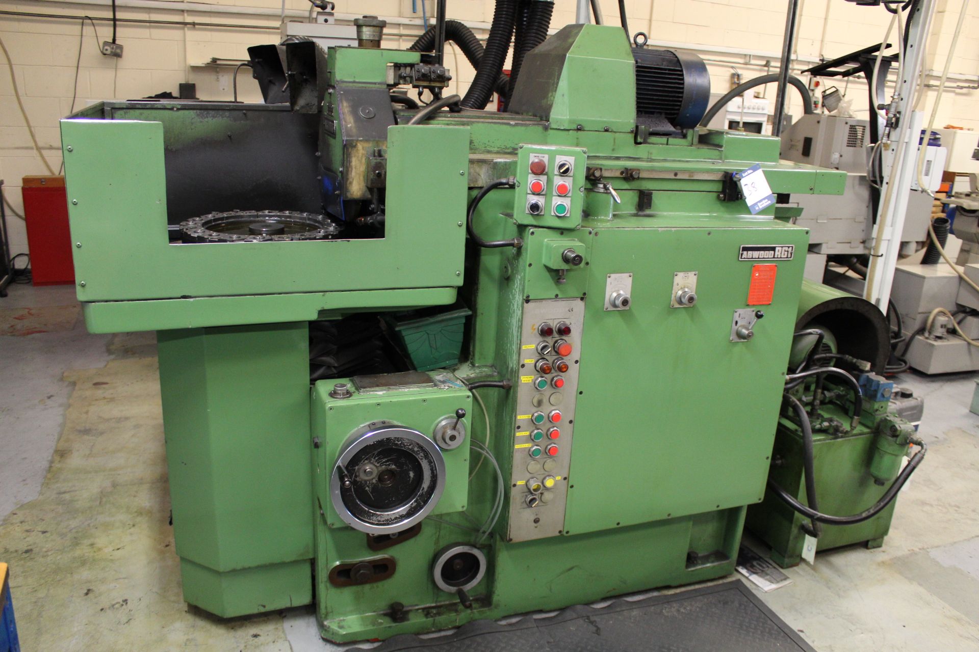 Abwood RG1 horizontal spindle rotary table surface grinder, Serial No. 195B, rotary table