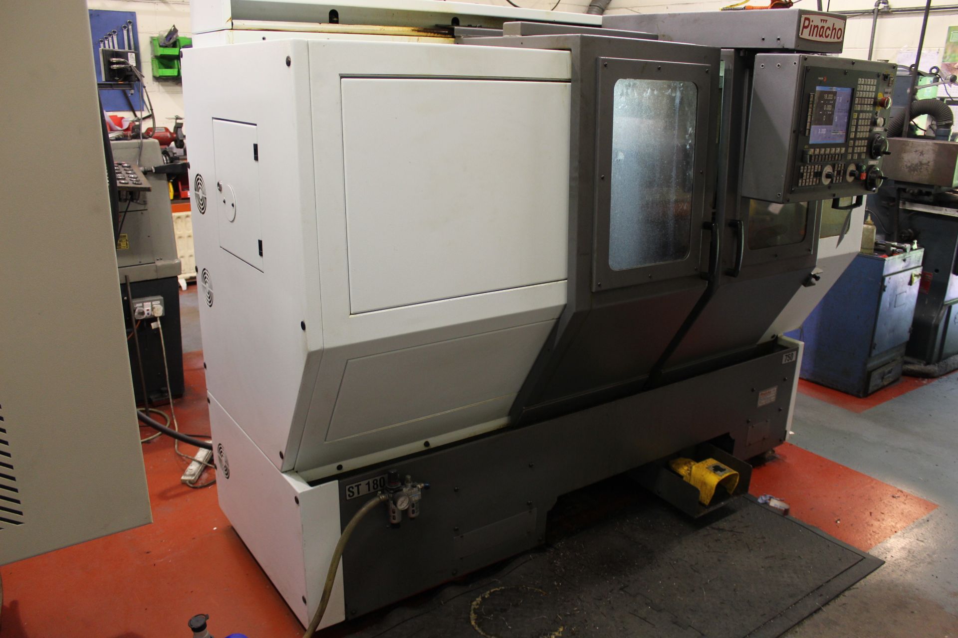 Pinacho ST180 x 750 2 axis high precision flatbed CNC lathe, Serial No. 150232 (2015), swing: 355mm, - Image 4 of 7