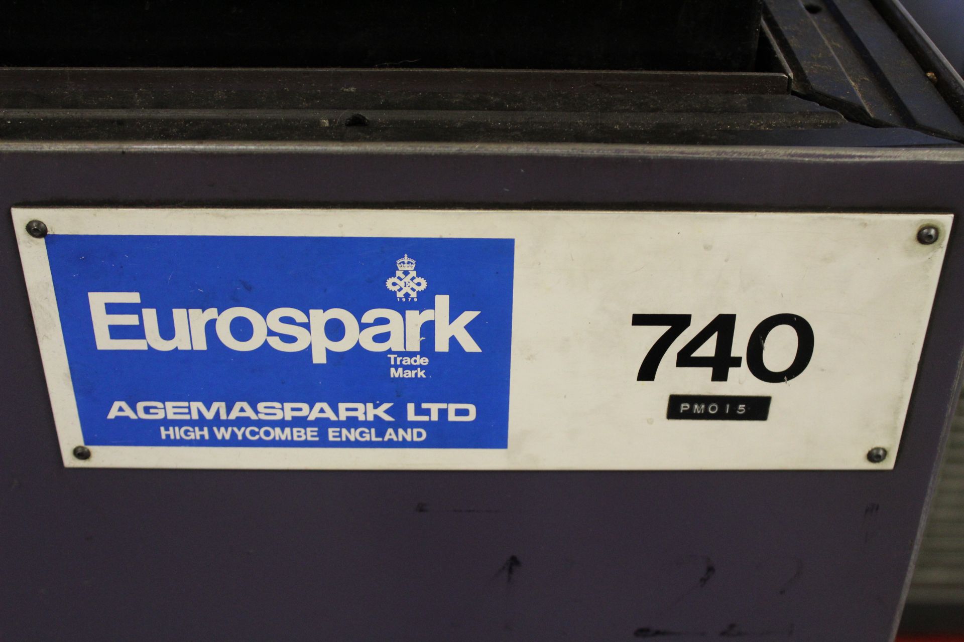Eurospark 740 spark eroder, Serial No. 3777-K, voltage: 220/550 -50/60Hz, KVA: 2 with Eurospark - Image 4 of 15