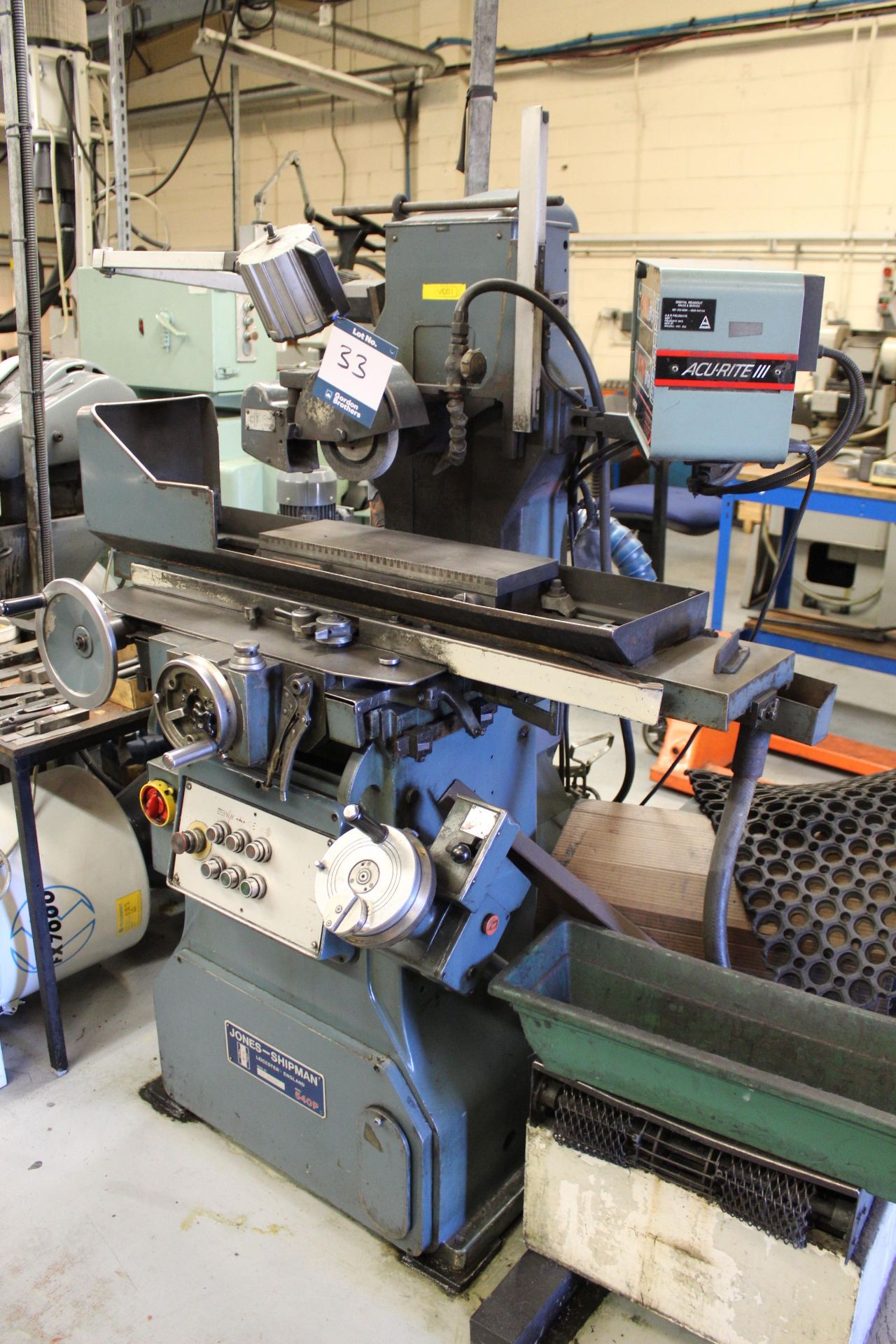 Jones & Shipman 540P hydraulic surface grinder, Serial No. BO96/92, capacity: 450mm x 150mm,