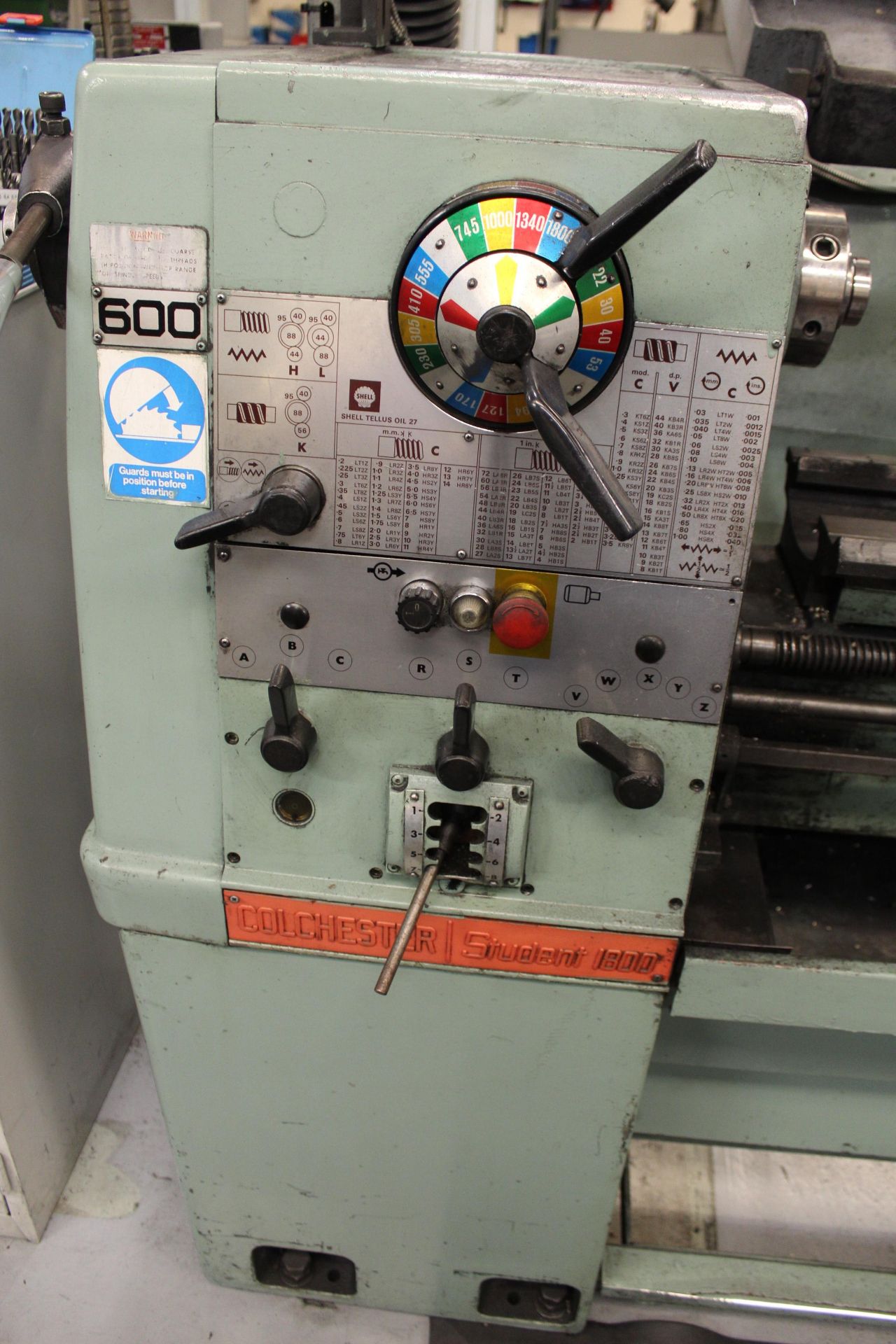 Colchester Student 1800 gap bed centre lathe Serial No. 4/0004/06346, capacity: 330mm x 1,000mm, - Image 3 of 7