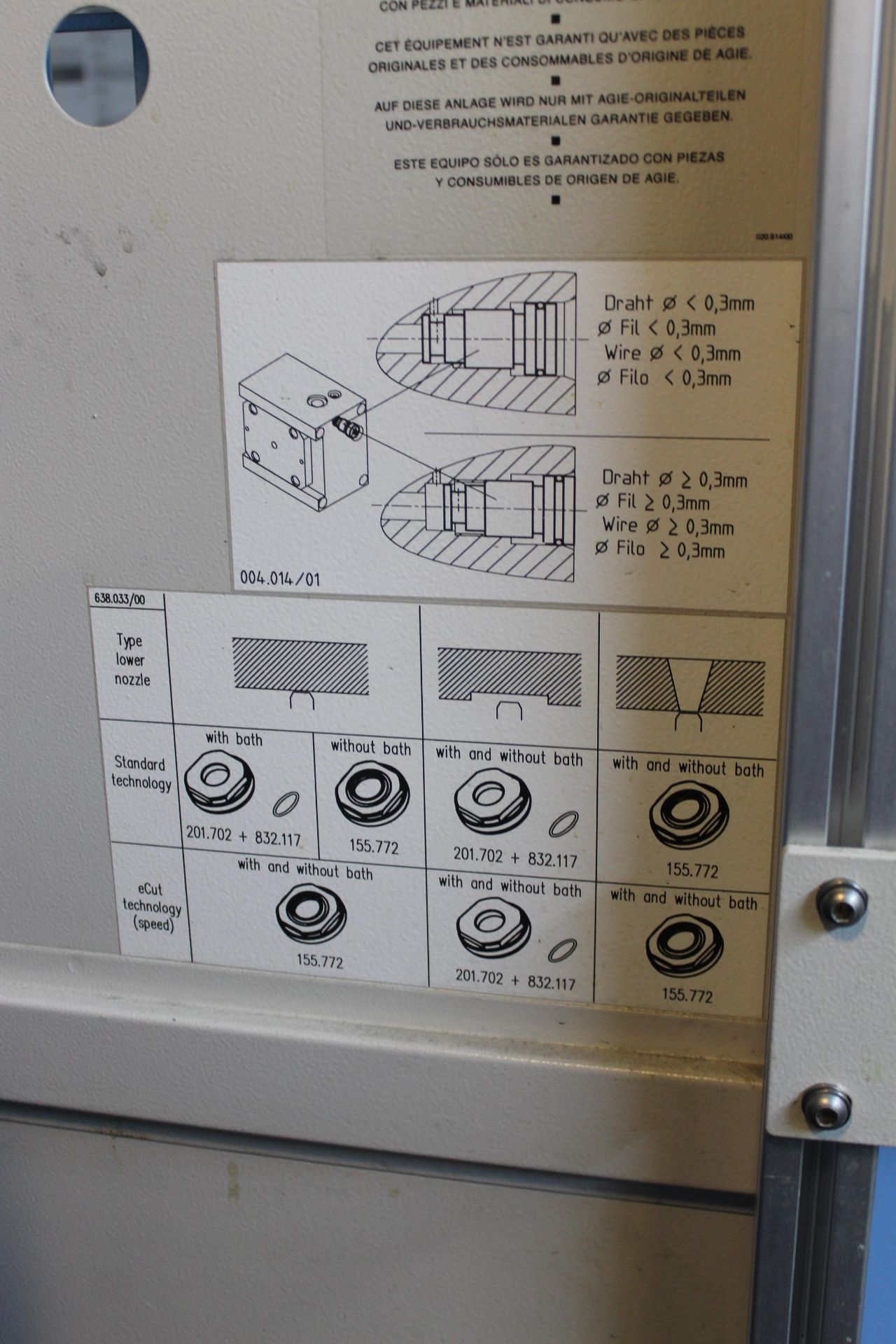 Agie Agiecut Progress 2 wire cut EDM machine, Serial No. 307 (2006), voltage: 3x 400V, Frequency: 50 - Image 12 of 17