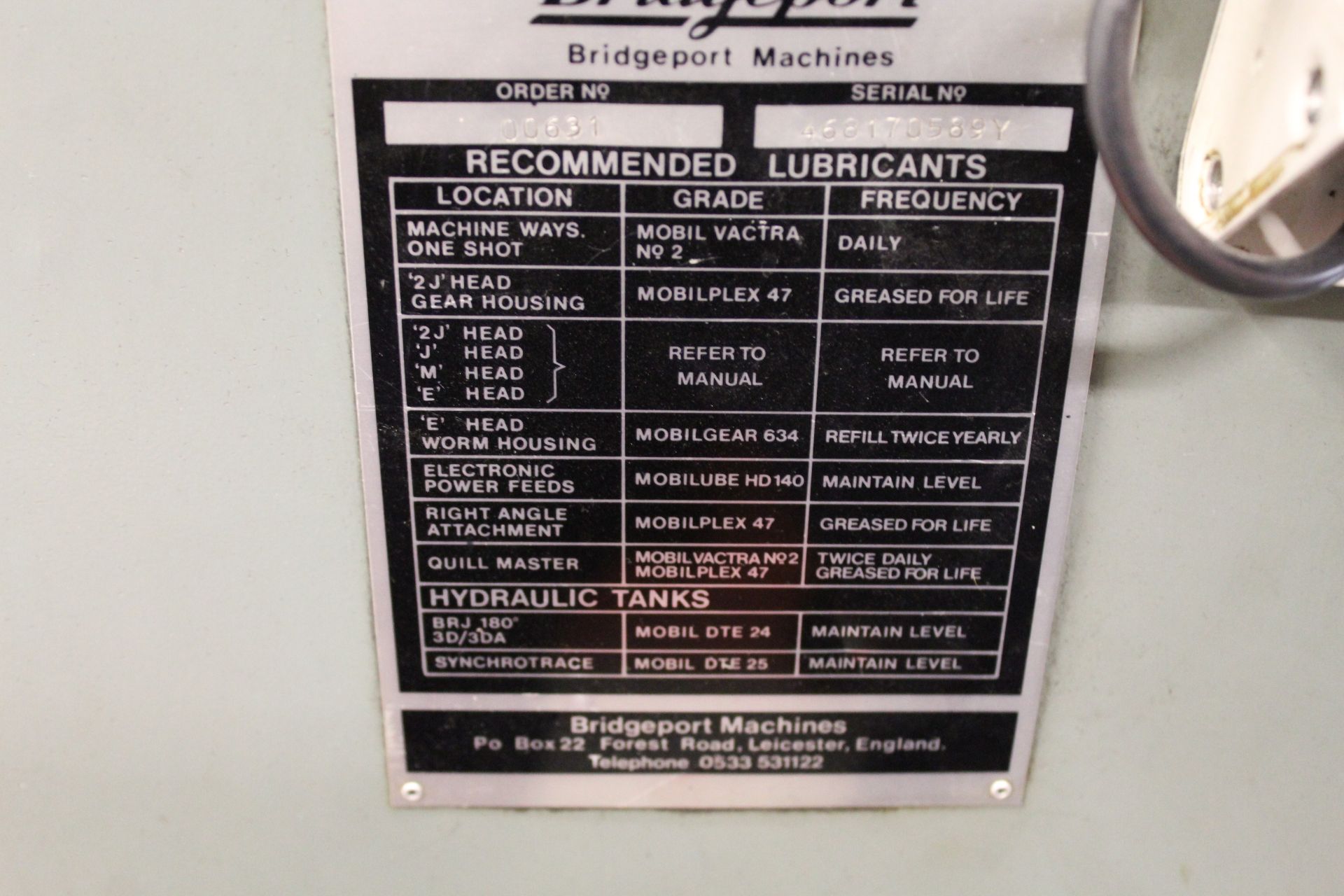 Bridgeport Series 1 2HP turret head milling machine, Serial No. 468170589Y, table size: 42" x 9" - Image 3 of 9