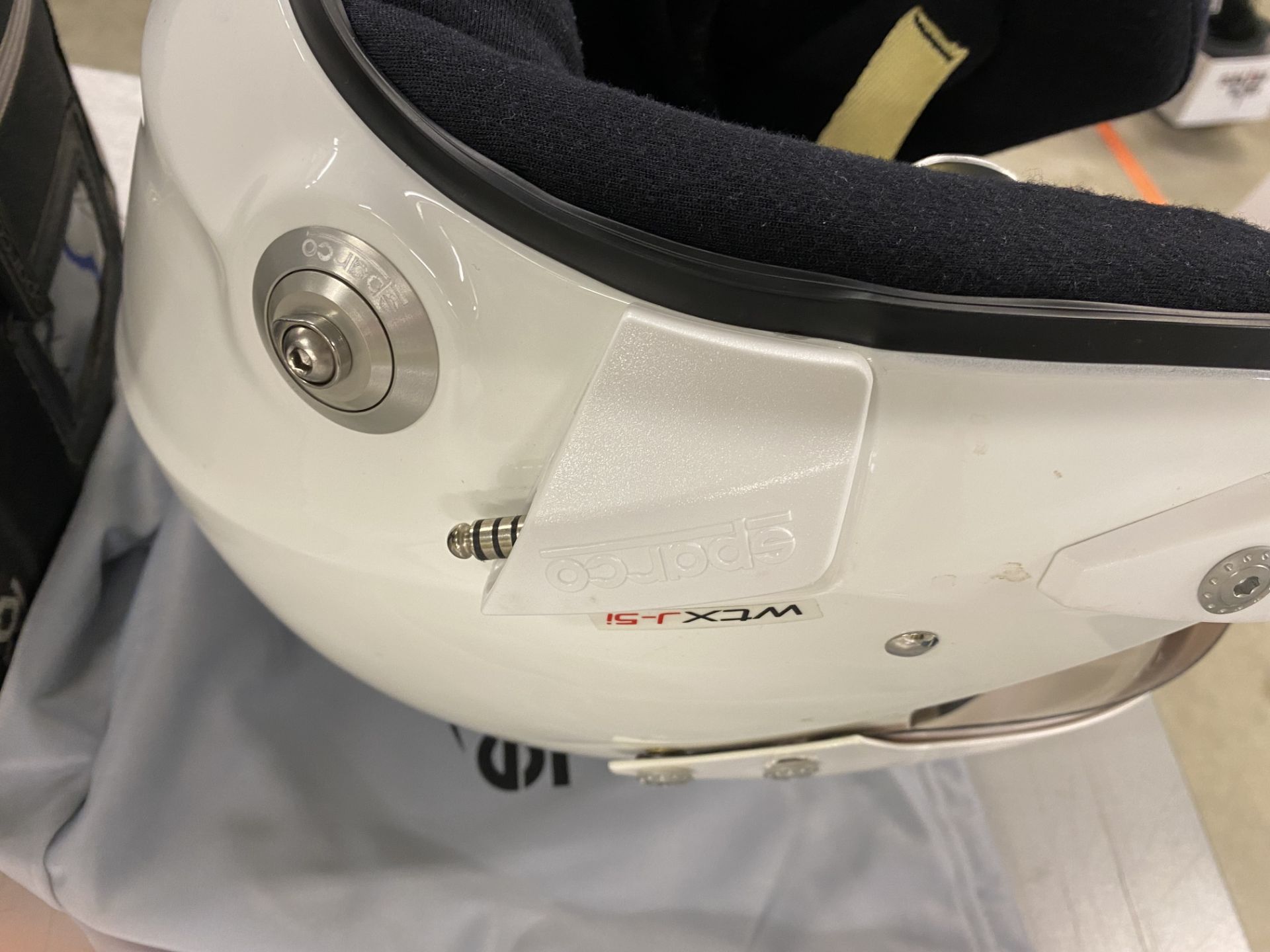 Sparco WTXJ-5i open face racing helmet with microphone and connector with cover and storage bag size - Image 4 of 6