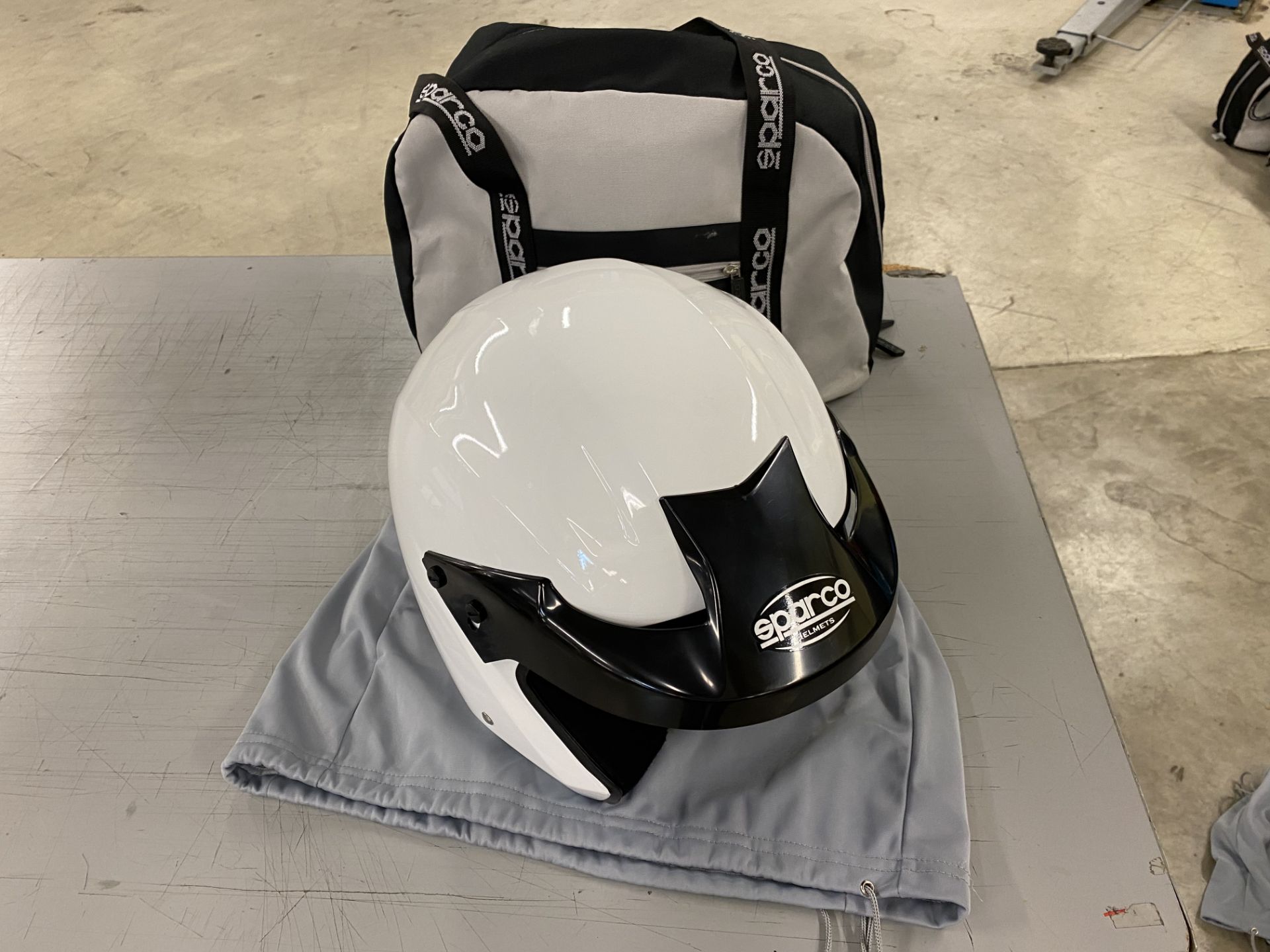 Sparco Jet Pro 2013 open face racing helmet with cover and storage bag size M - 58 (Used)