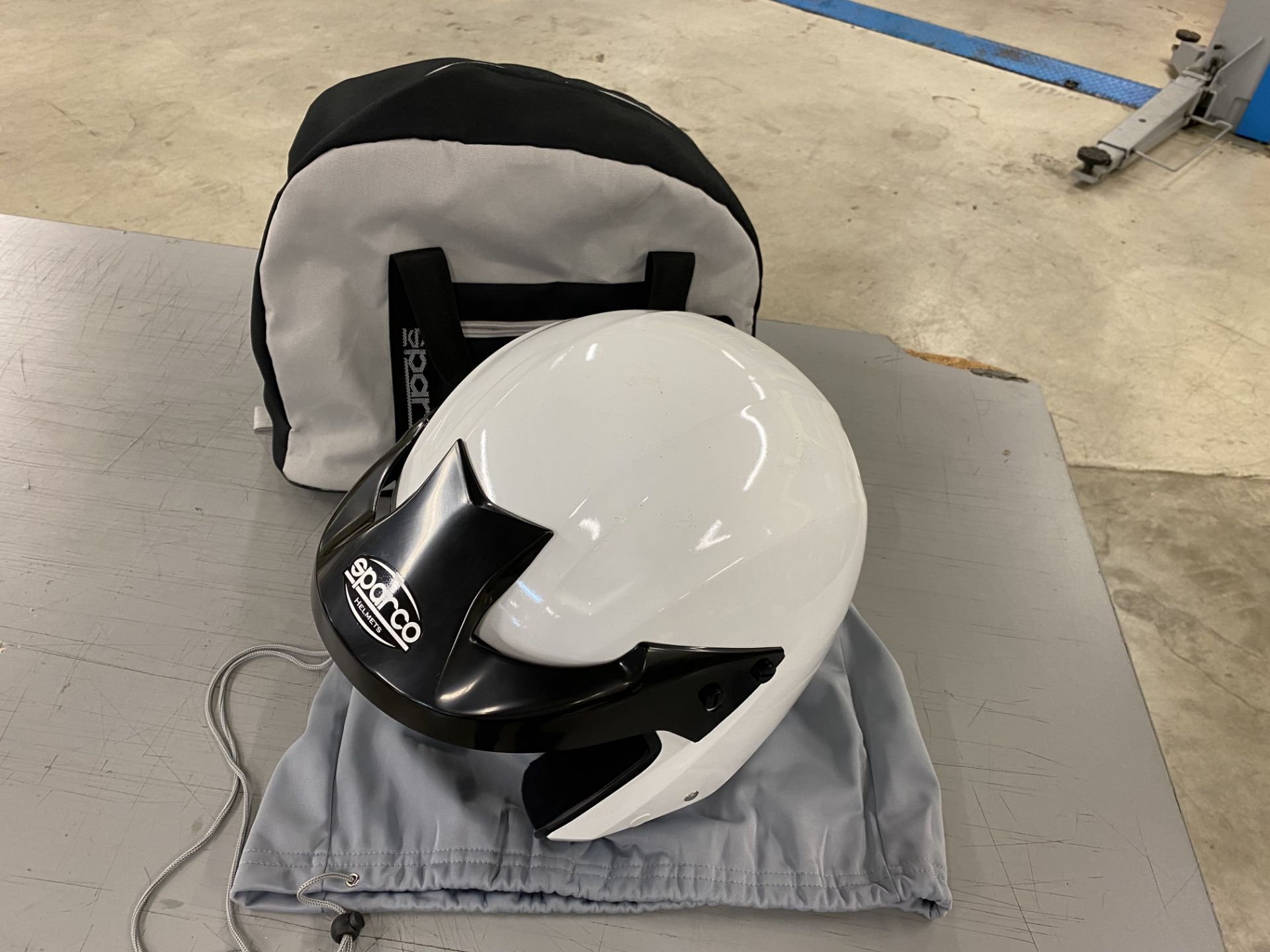 Sparco Jet Pro 2013 open face racing helmet with cover and storage bag size XL- 61 (Used)