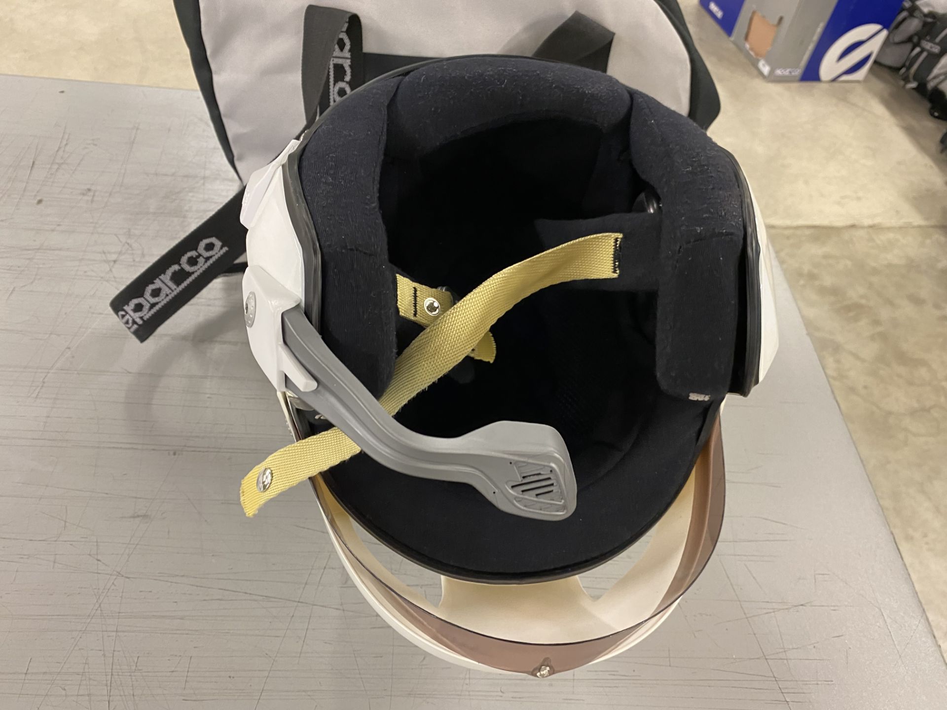 Sparco WTXJ-5i open face racing helmet with microphone and connector with cover and storage bag size - Image 3 of 4