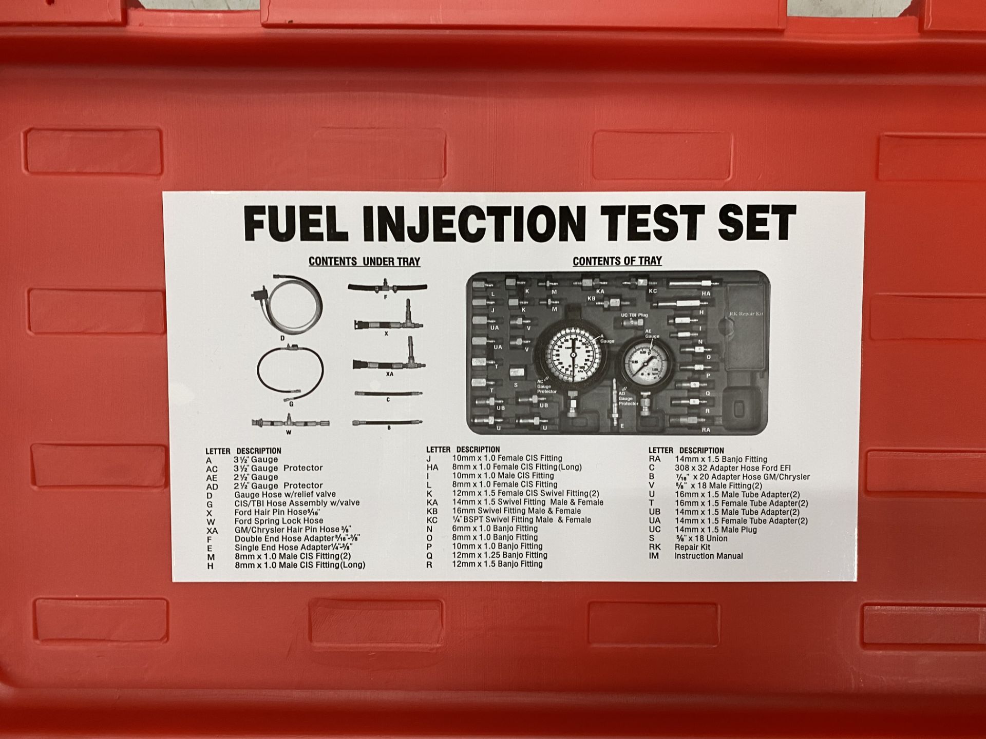 Sealey professional tools VSE 210 fuel injection pressure test kit - Image 3 of 5