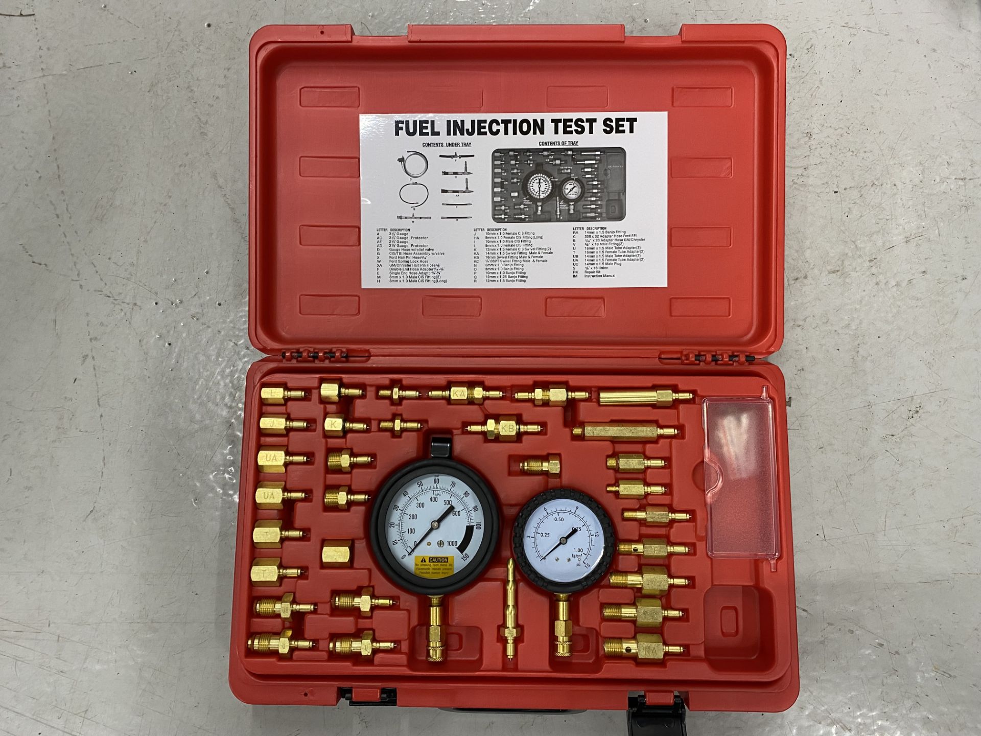 Sealey professional tools VSE 210 fuel injection pressure test kit - Image 2 of 5