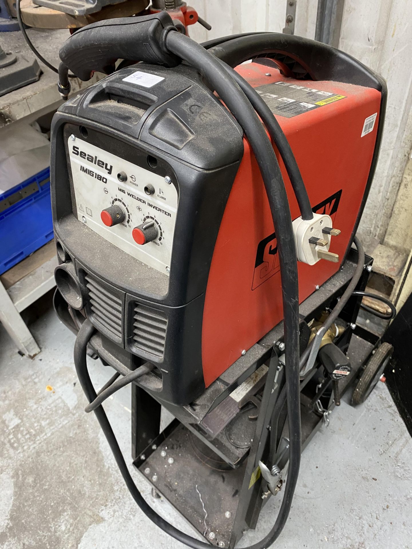 Sealey Imig-180 trolley mounted mig welder (Please note: Wire feed in torch is faulty) S/No. - Bild 2 aus 3