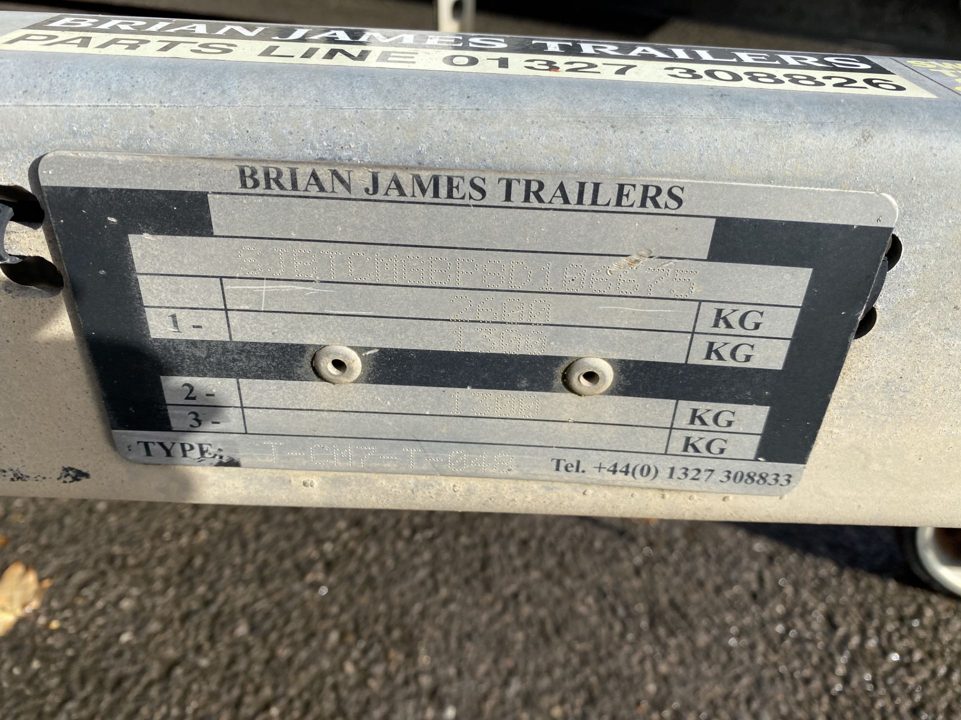 Brian James Trailers clubman Twin Axel car trailer CM7-T-048, 2600kg capacity. 4.9m x 1.9m - - Image 2 of 2