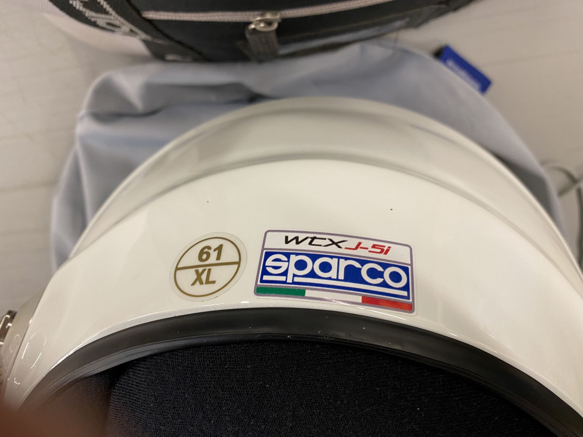 Sparco WTXJ-5i open face racing helmet with microphone and connector with cover and storage bag size - Image 5 of 6