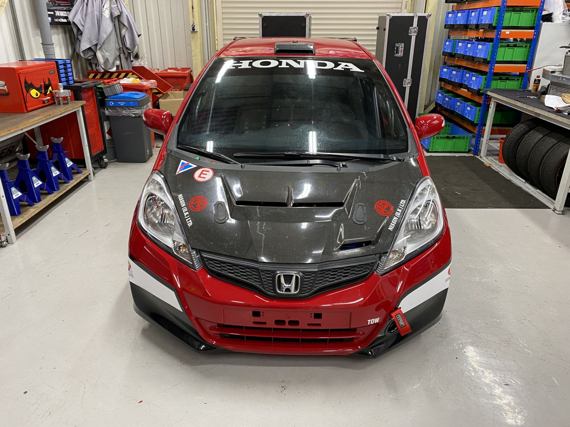 Honda Jazz left-hand drive race car, 2009 built Red paint finish, with 2.0L petrol Type R engine, - Image 13 of 22