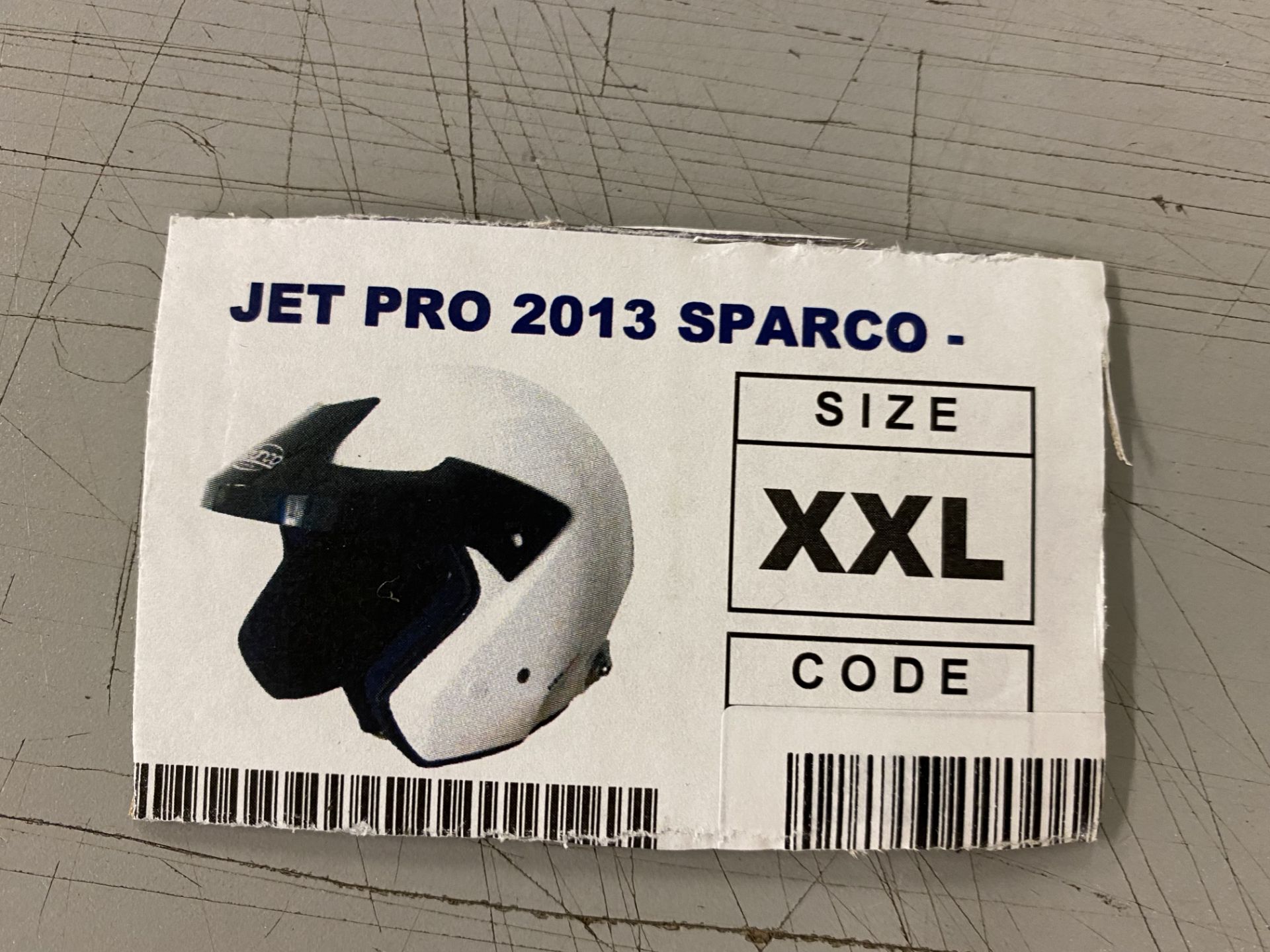 Sparco Jet Pro 2013 open face racing helmet with cover and storage bag size XXL- 63 (Used) - Image 4 of 5