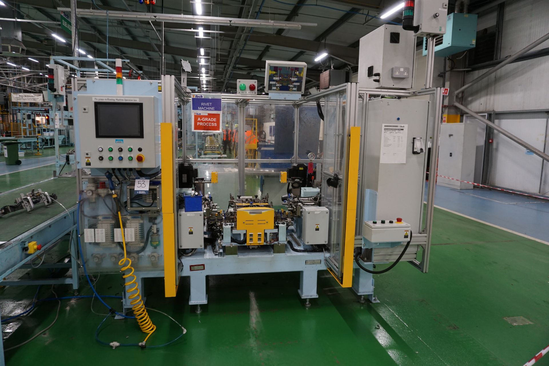 Yoshikawa twin head pin-press hydraulic spin rivet machine