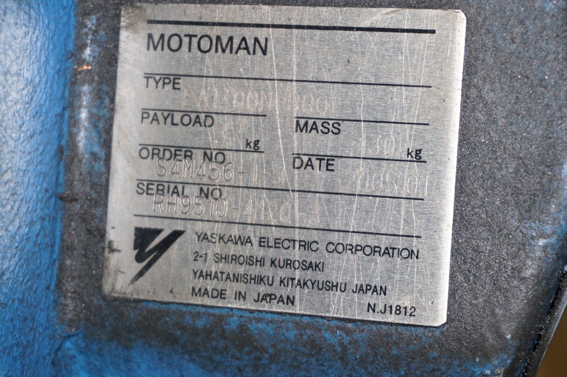 1 x Motoman EA1400N-B00 6 axis MiG welding robot Kemppi KempArc DT400 wire feeder with 1 x Motoman Y - Image 5 of 6