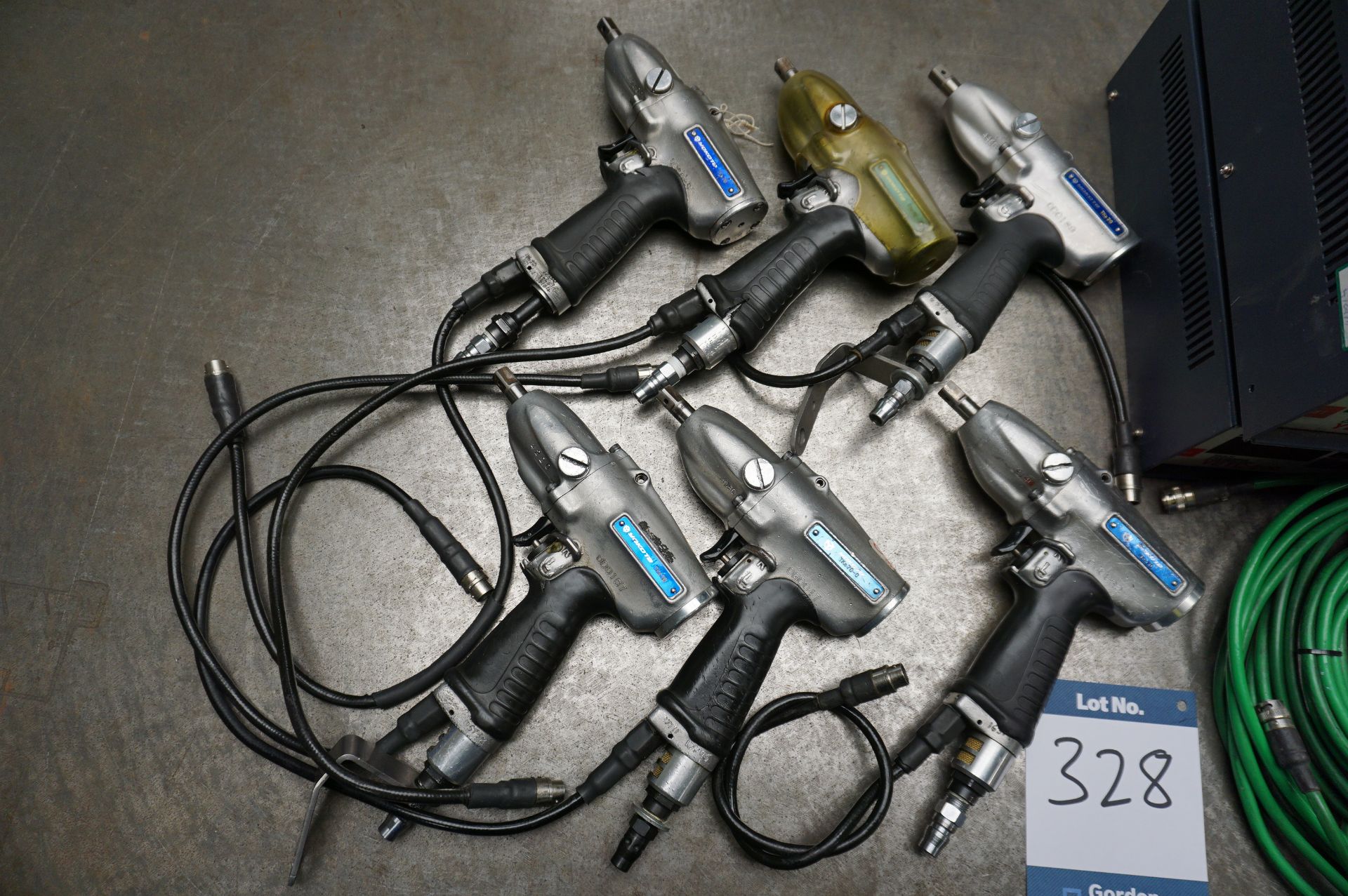 6 x Yokota TKa70 pneumatic system wrenches/pulse tools with 2 x Yokota YETC-200 Multi Fastening cont - Image 2 of 5