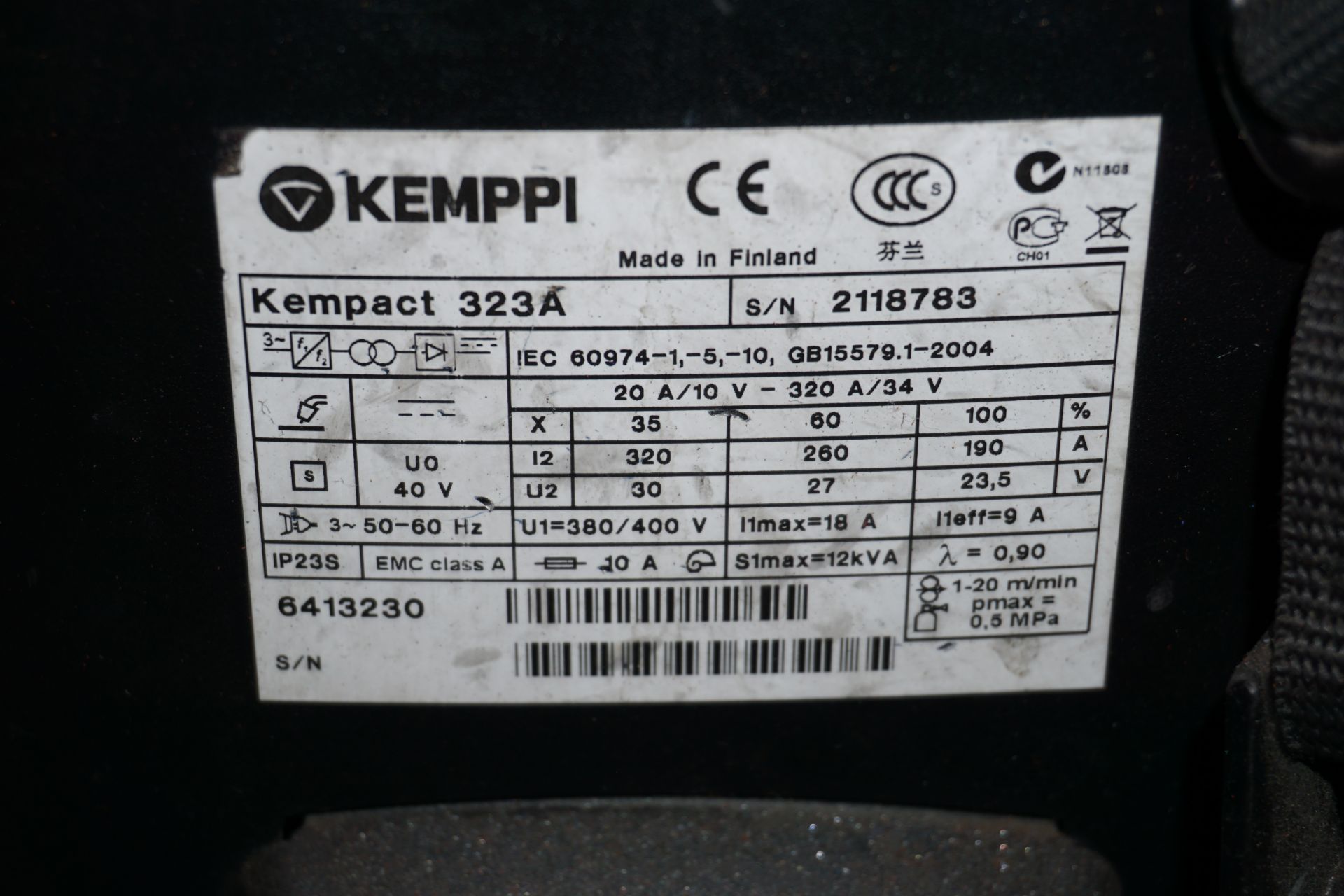 Kemppi Kempact 323A portable MiG welder - Image 4 of 4