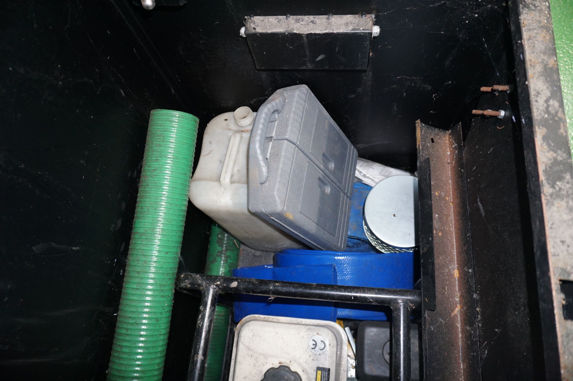 Steel hazardous chemical storage chest with portable water pump and ancillary equipment - Image 4 of 6