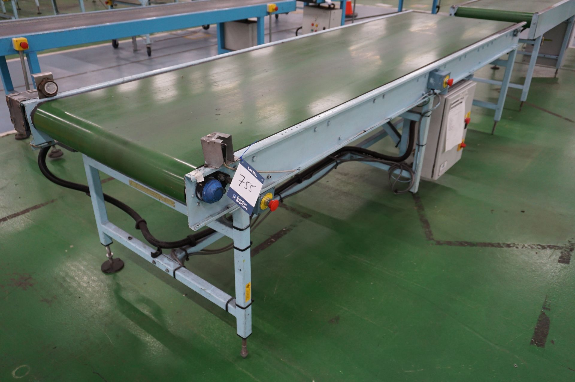 1 x Mobility Engineering PVC belt conveyor with 1 x unbranded PVC belt conveyor