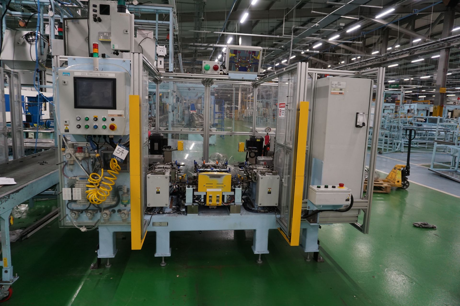 Yoshikawa twin head pin-press hydraulic spin rivet machine