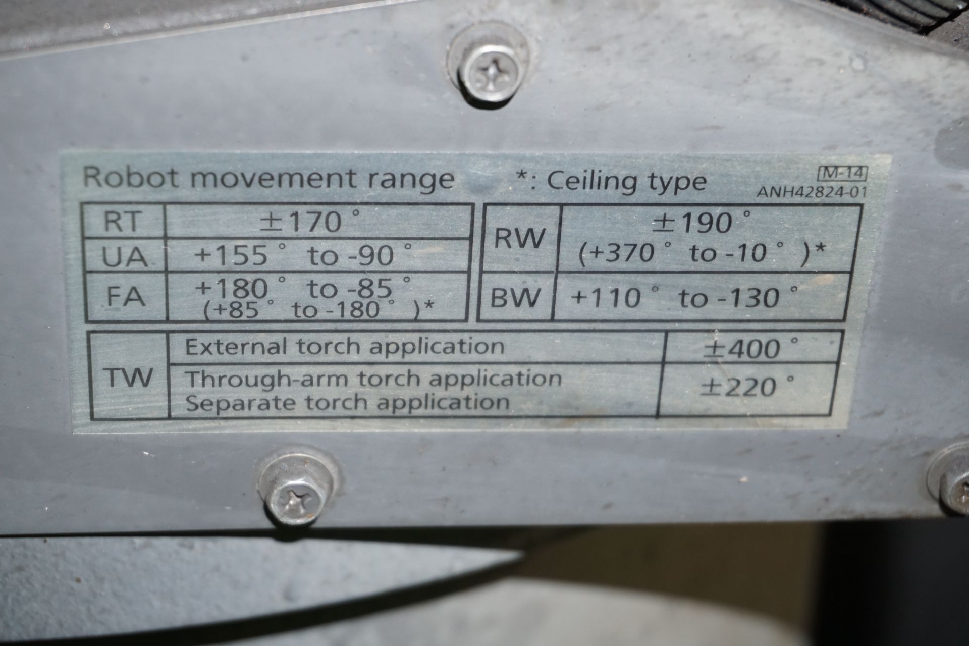 Box frame mounted MiG welding robot cell with Panasonic TM-1400WG III 6 axis MiG robot - Image 12 of 14