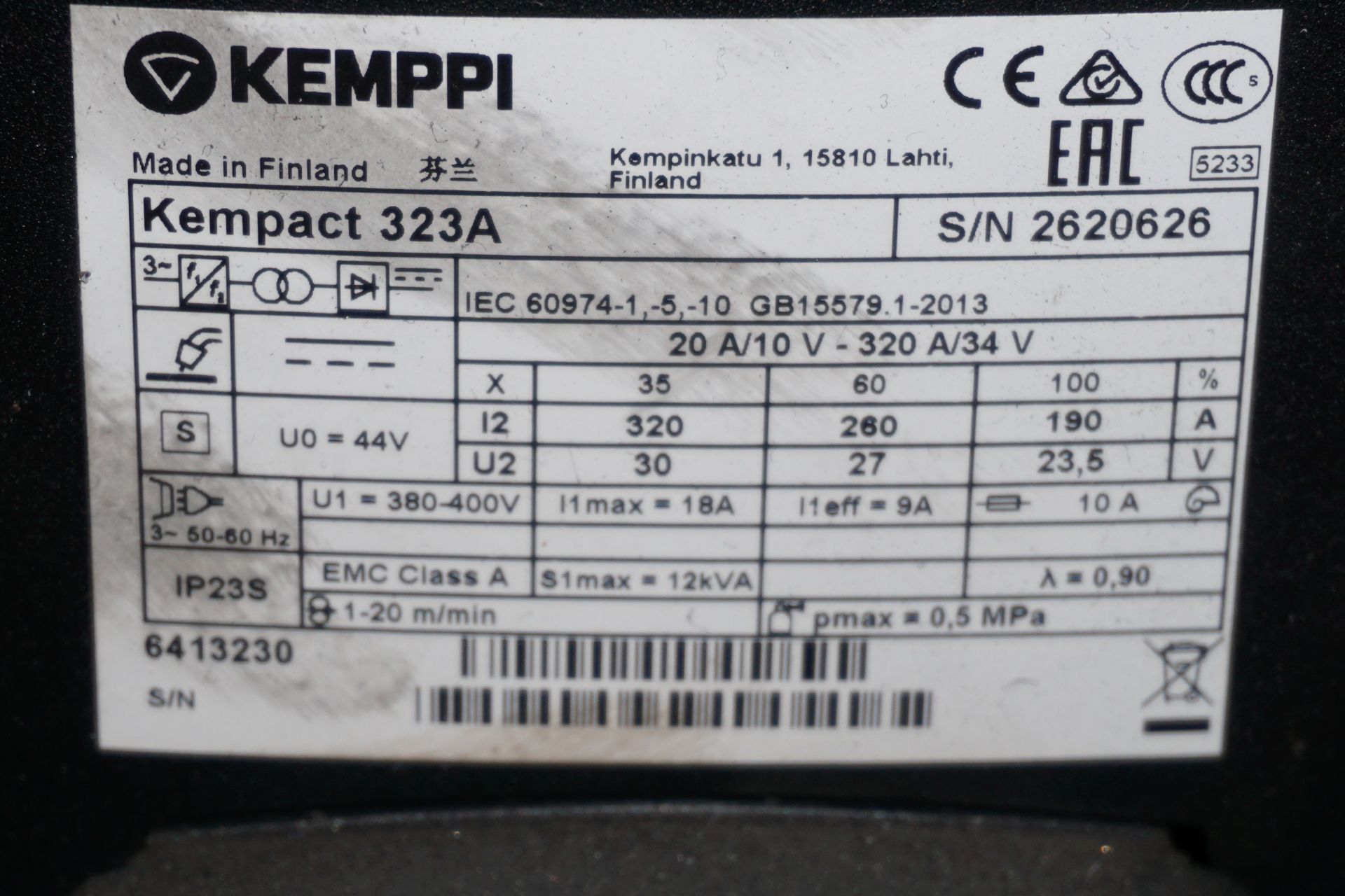 Kemppi Kempact 323A portable MiG welder - Image 4 of 4