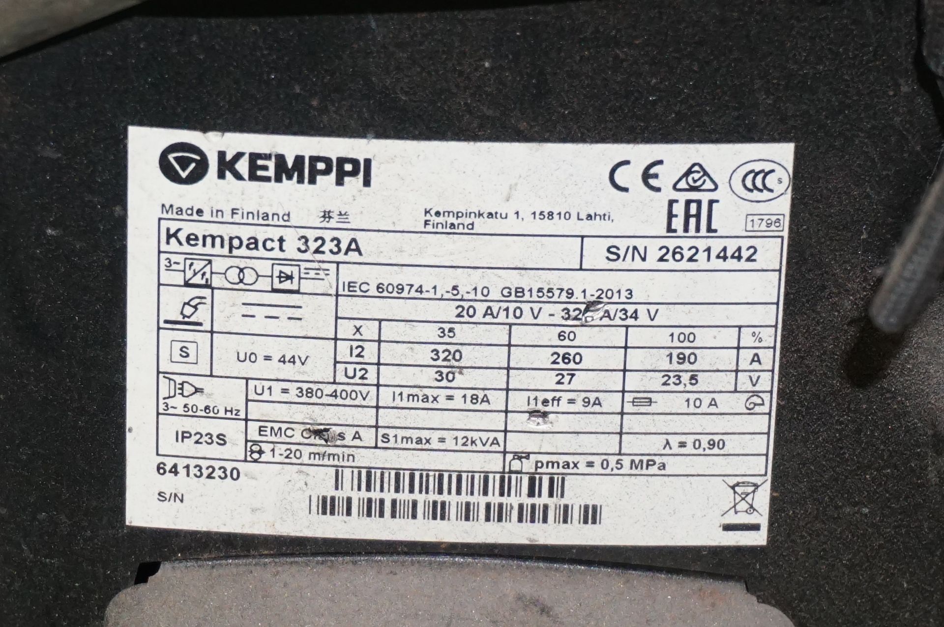 Kemppi Kempact 323A portable MiG welder - Image 4 of 4