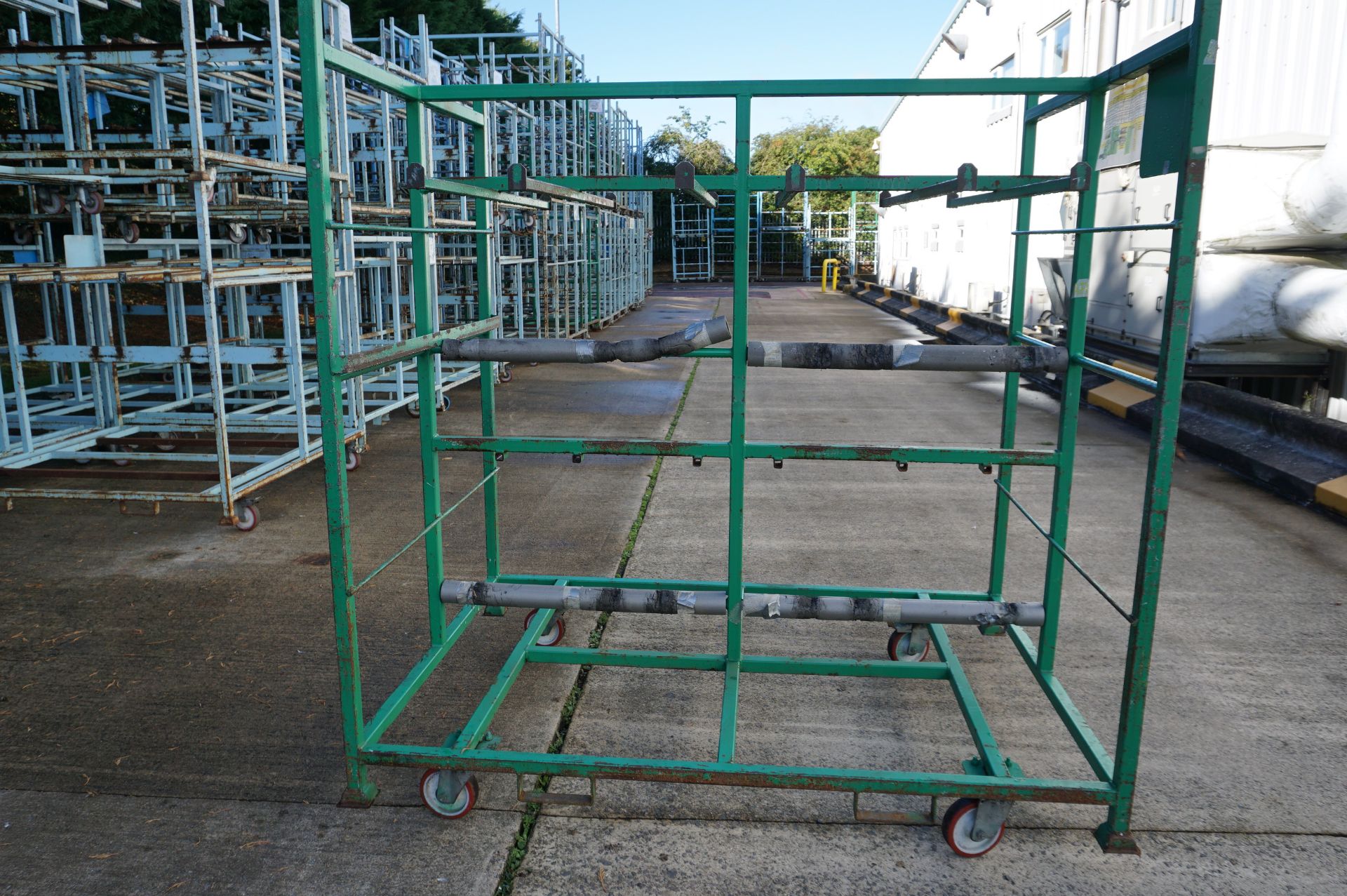 20 x Steel framed hanging profile racks