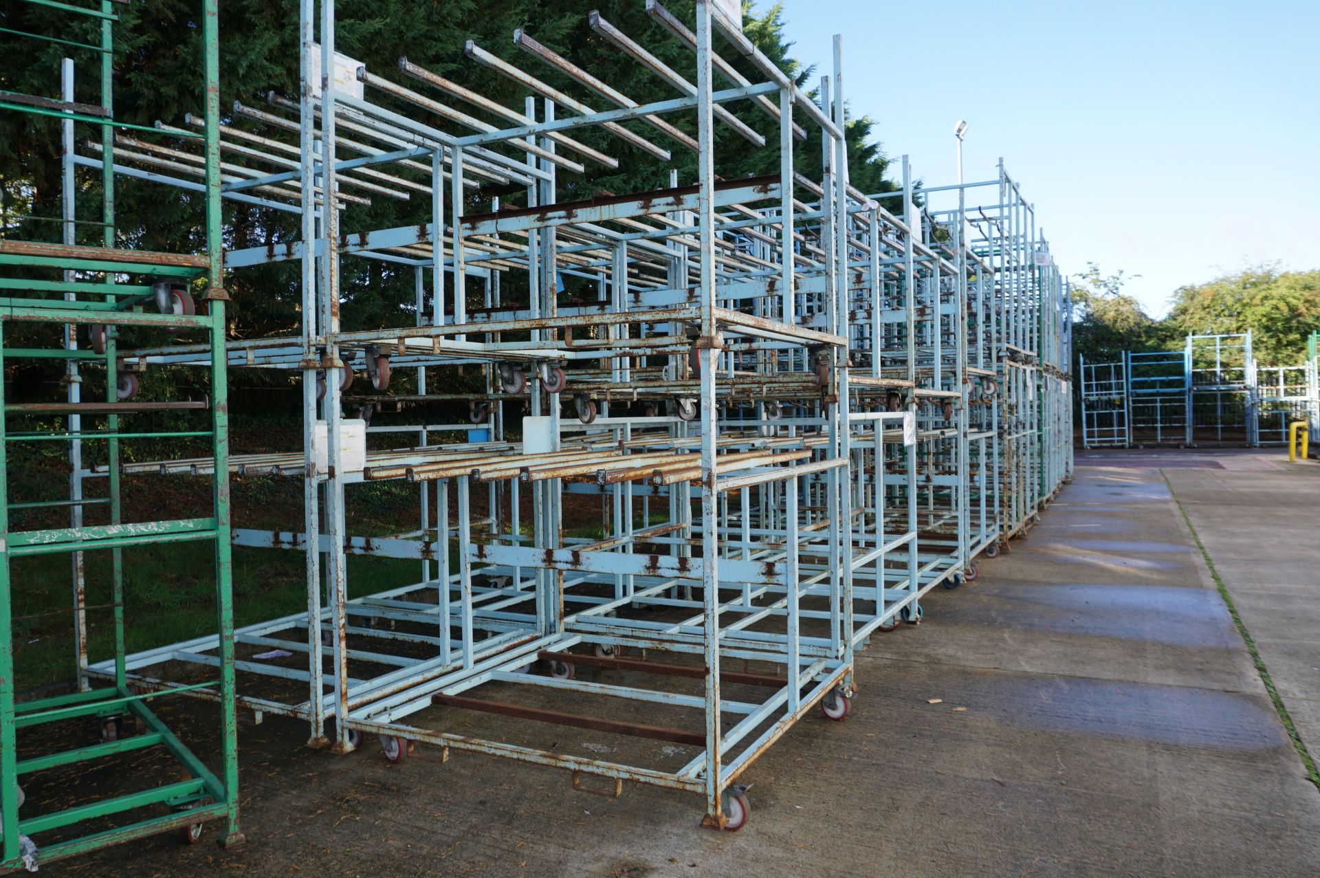 20 x Steel framed hanging profile racks - Image 3 of 6