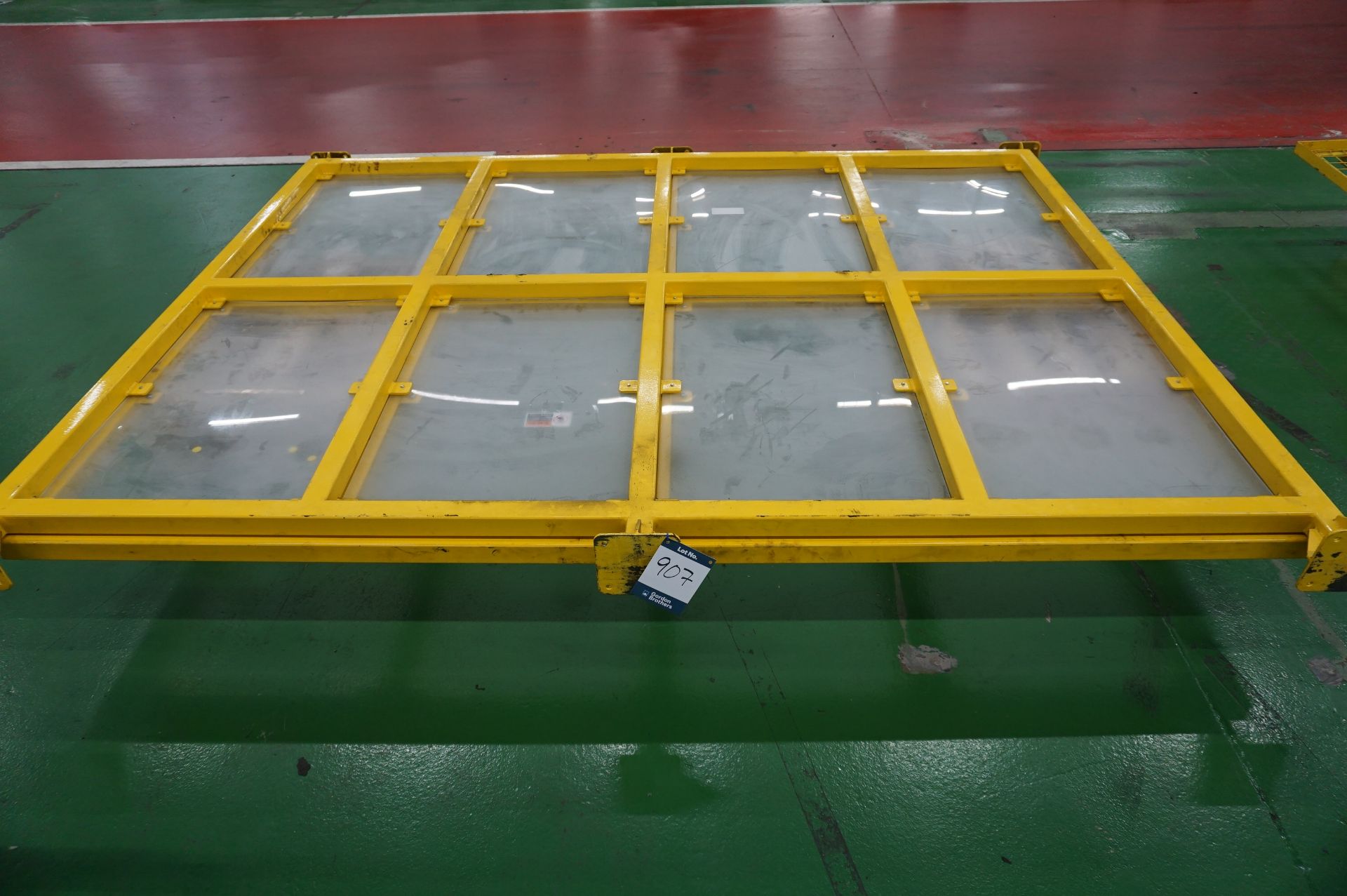 Quantity of steel framed machine caging with PVC plastic screens - Image 2 of 2