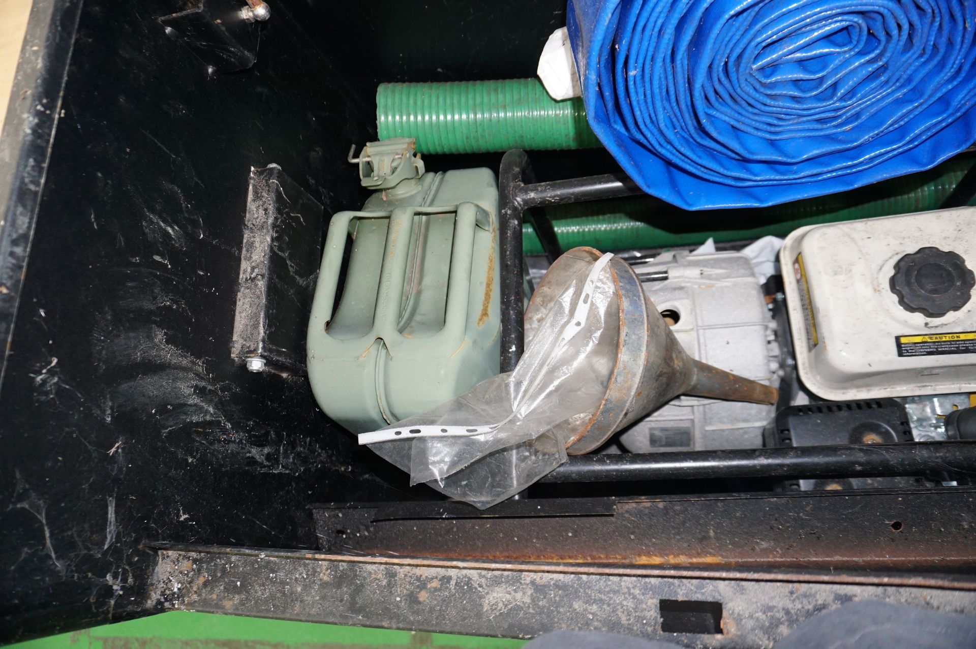 Steel hazardous chemical storage chest with portable water pump and ancillary equipment - Image 3 of 6