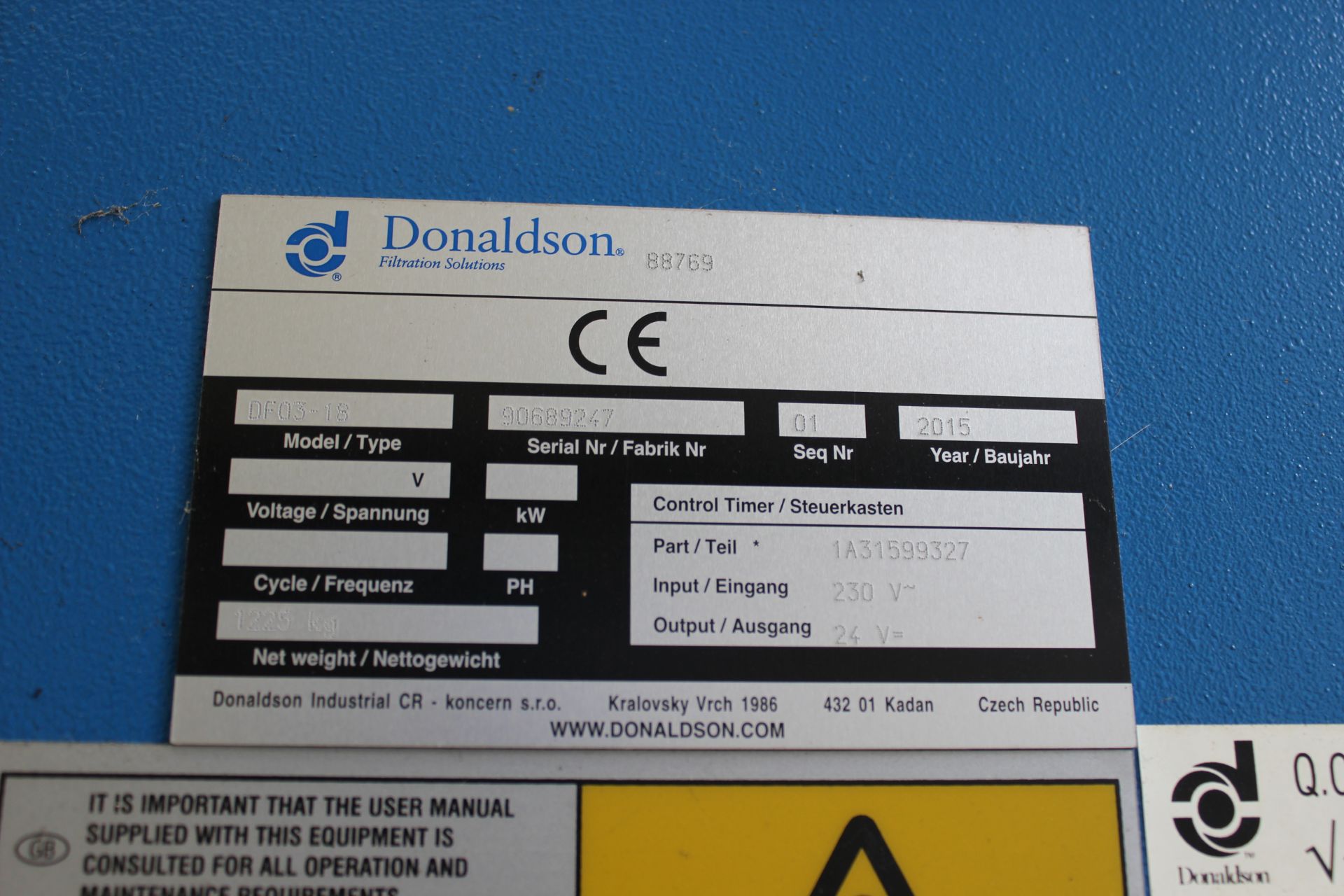 Donaldson DF03-18 Downflow oval dust extraction - Image 5 of 5