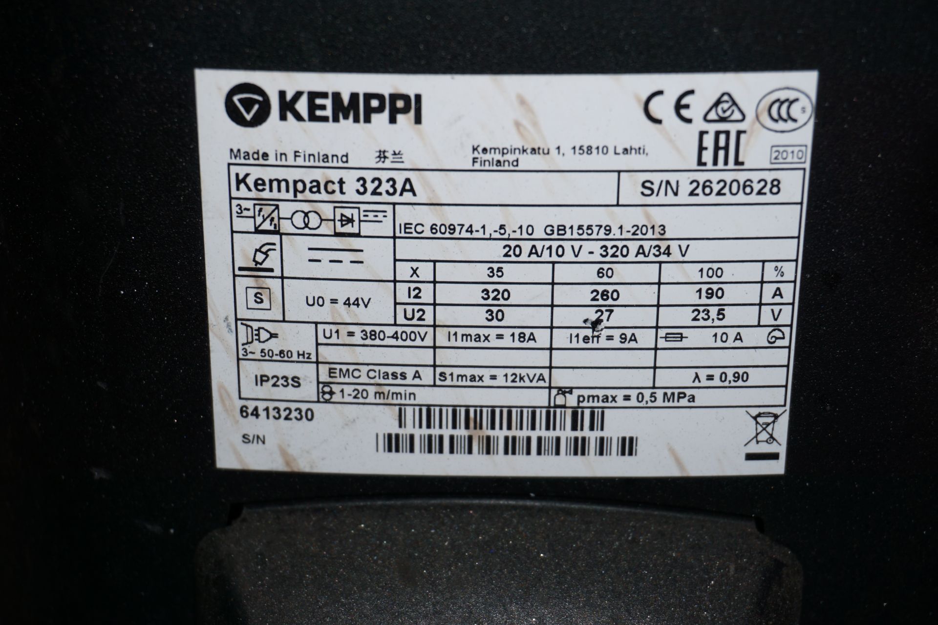 Kemppi Kempact 323A portable MiG welder - Image 4 of 4