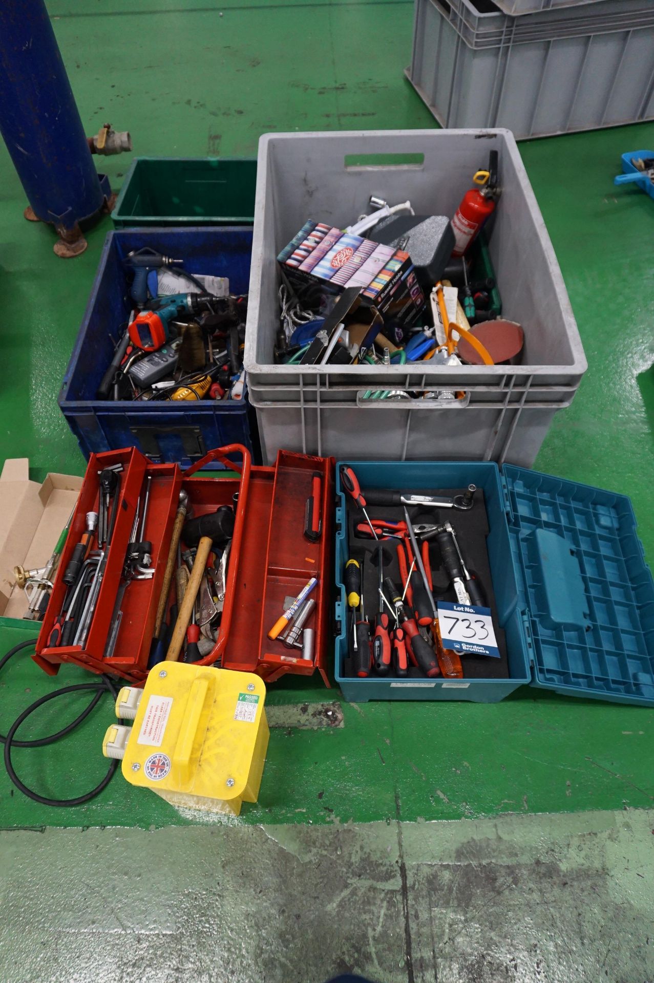 Quantity of hand tools, automated tools, tool chests, pneumatic tools, etc